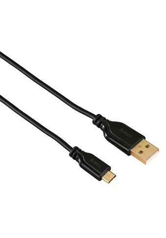 Hama Micro-USB-Kabel, vergoldet, verdrehsicher, Schwarz, 0,75 m kaufen