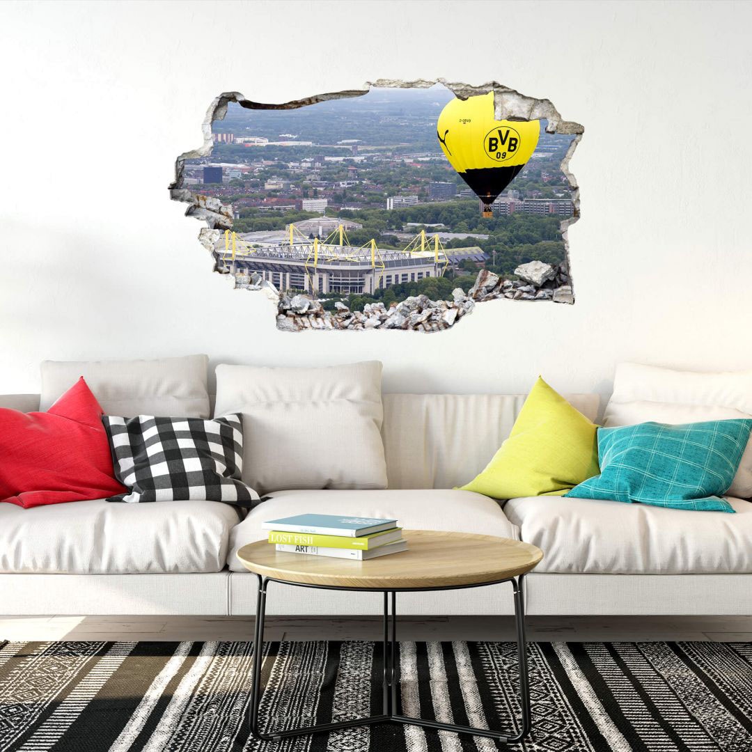 »3D Heißluftballon«, bestellen Wandtattoo BVB bequem St.) Fußball (1 Wall-Art