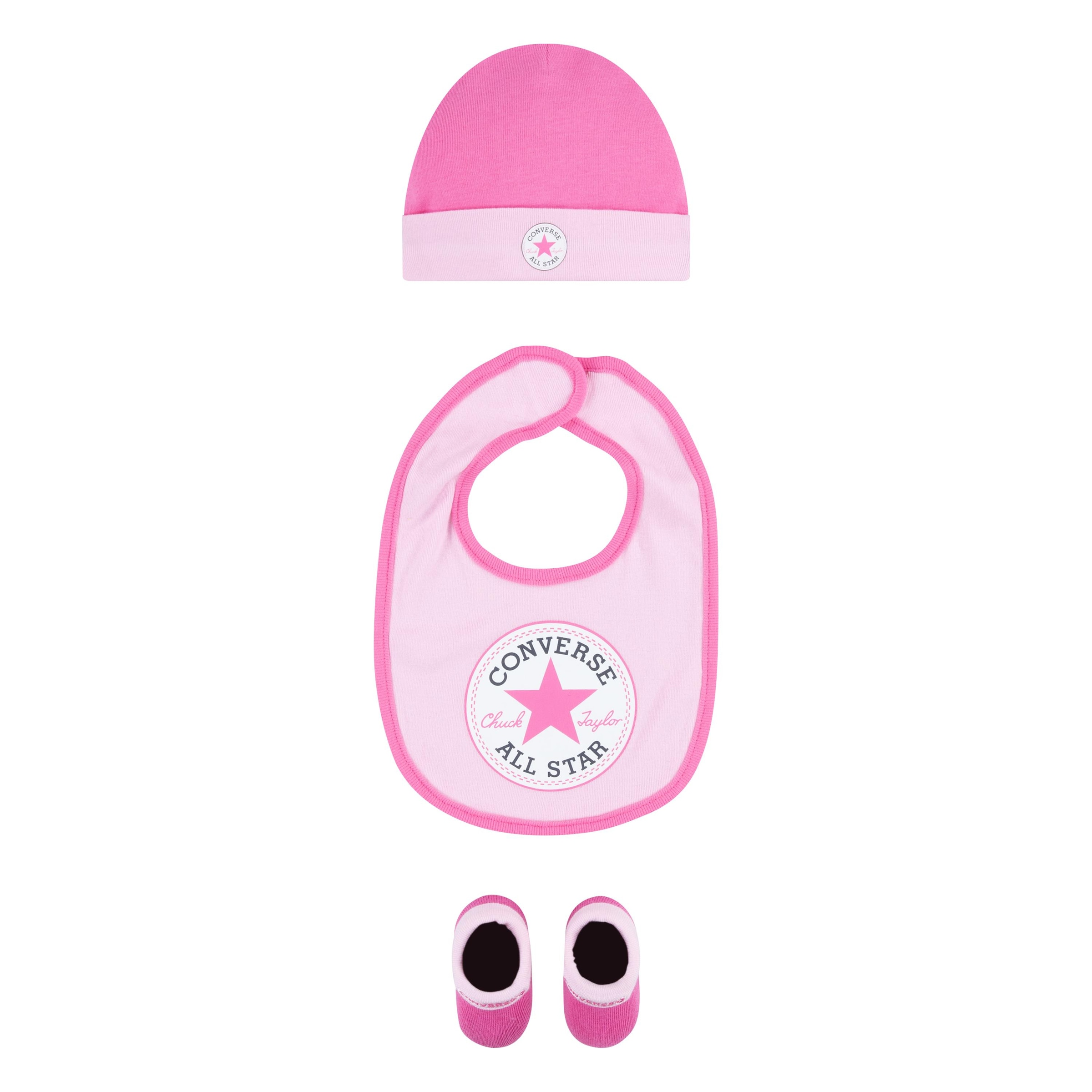 Converse Neugeborenen-Geschenkset »CHUCK INFANT HAT BIB BOOTIE SET 3PC«