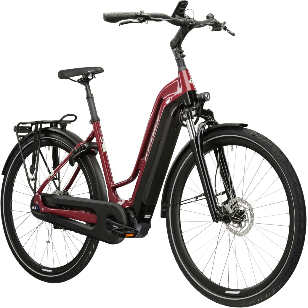 Kross E-Bike »E-Citybike Damen Sentio 6.0 28" rot«, 8 Gang, Shimano, Nexus, Mittelmotor 250 W, Pedelec, Elektrofahrrad für Damen und Herren