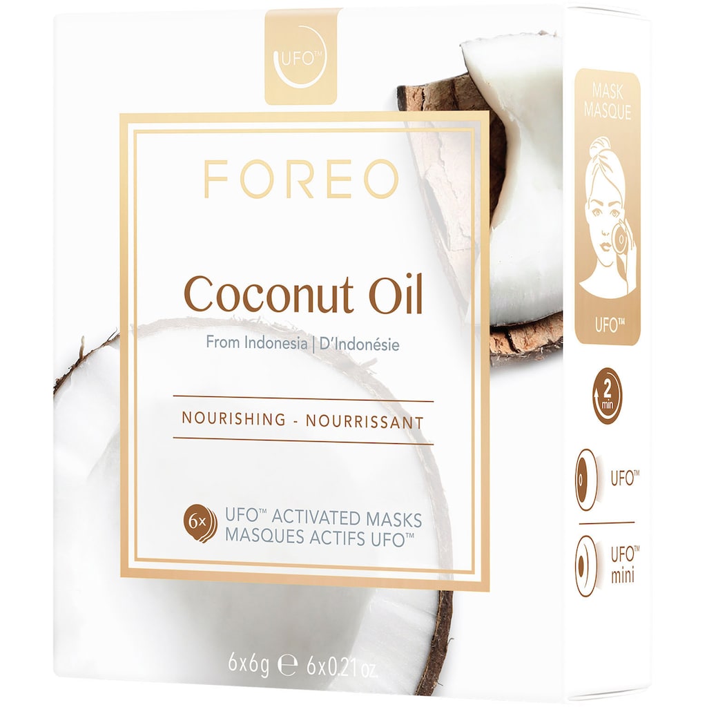 FOREO Tuchmaske »Coconut Oil«, (Packung)