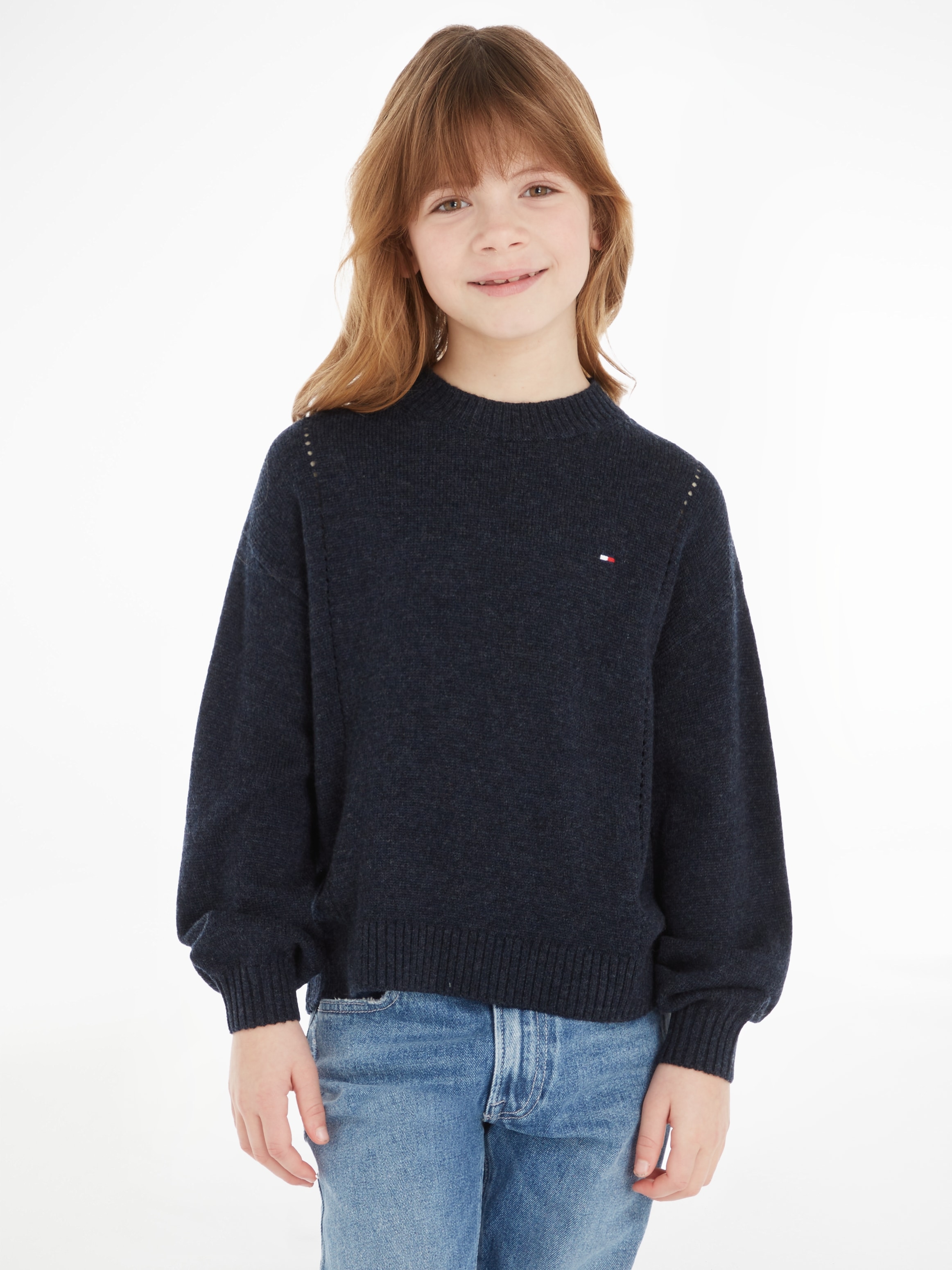 Rundhalspullover »ESSENTIAL SOFT WOOL CNK SWEATER«, aus weicher Wolle, langlebig,...