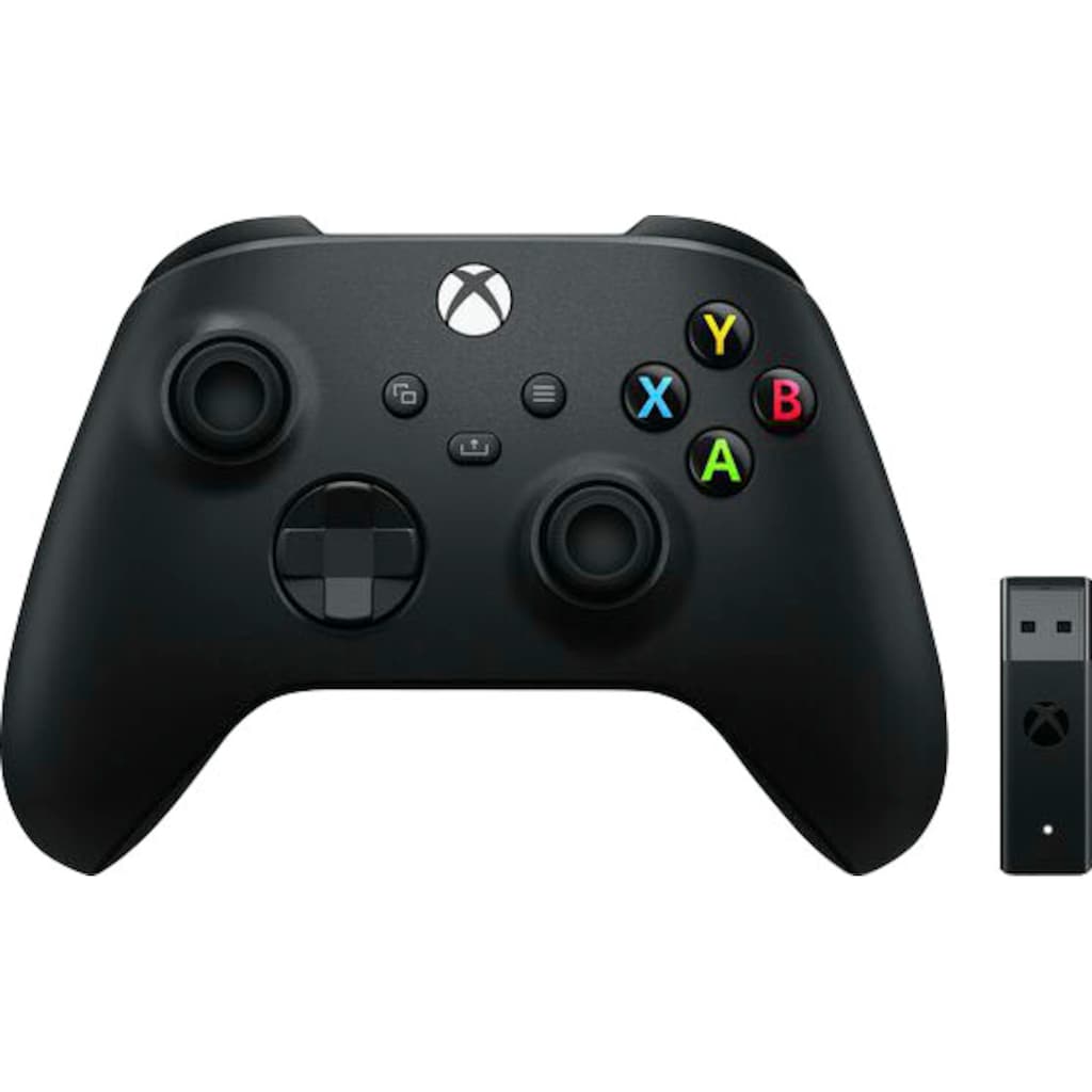 Xbox Wireless-Controller »Carbon Black«, inkl. Wireless Adapter für Windows 10