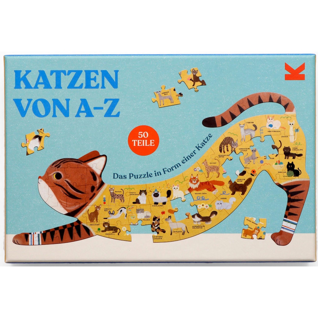 Laurence King Konturenpuzzle »Katzen von A bis Z«