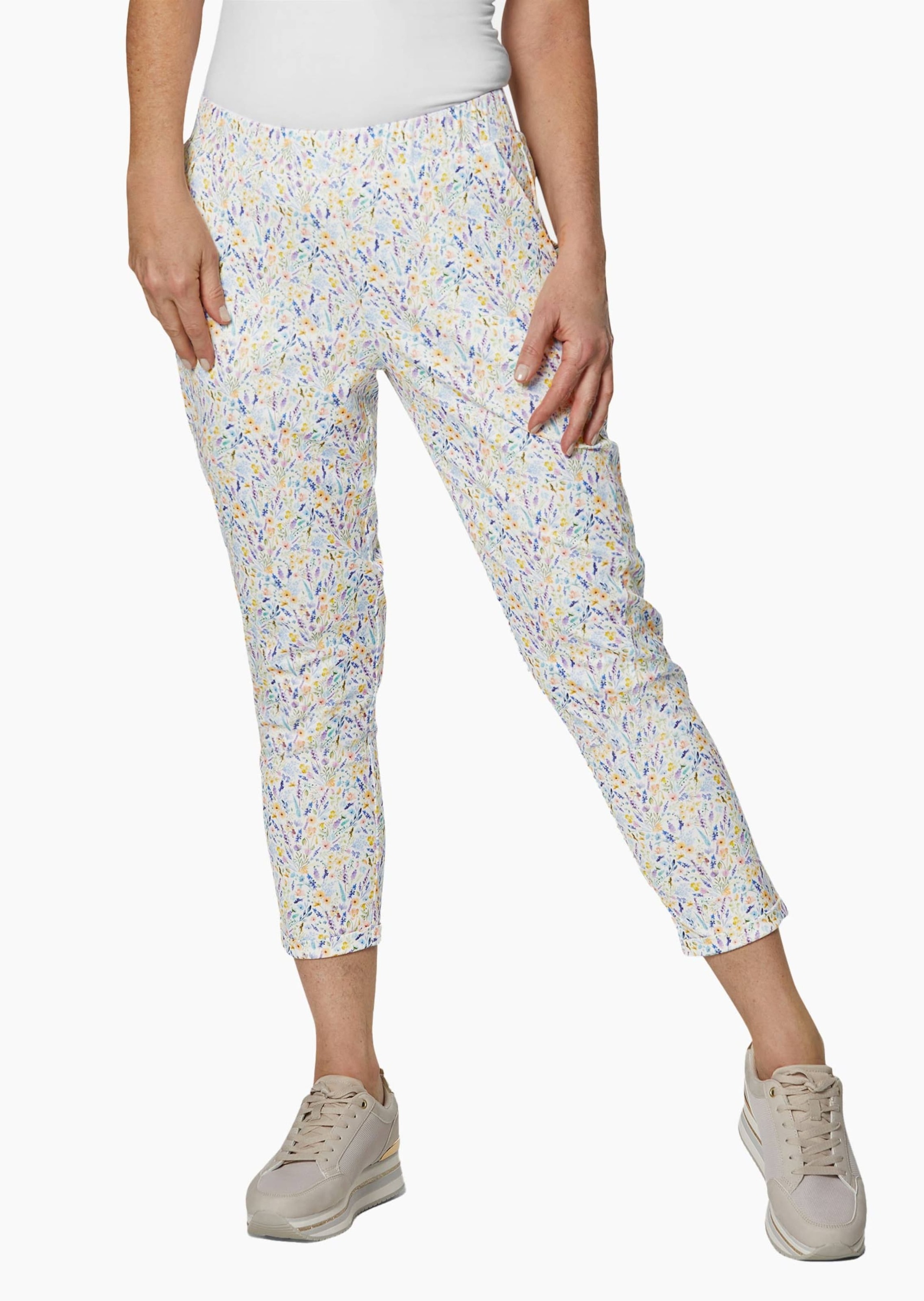 GOLDNER Chinos »Kurzgröße Attraktive Druckhose mit weichem Fall«