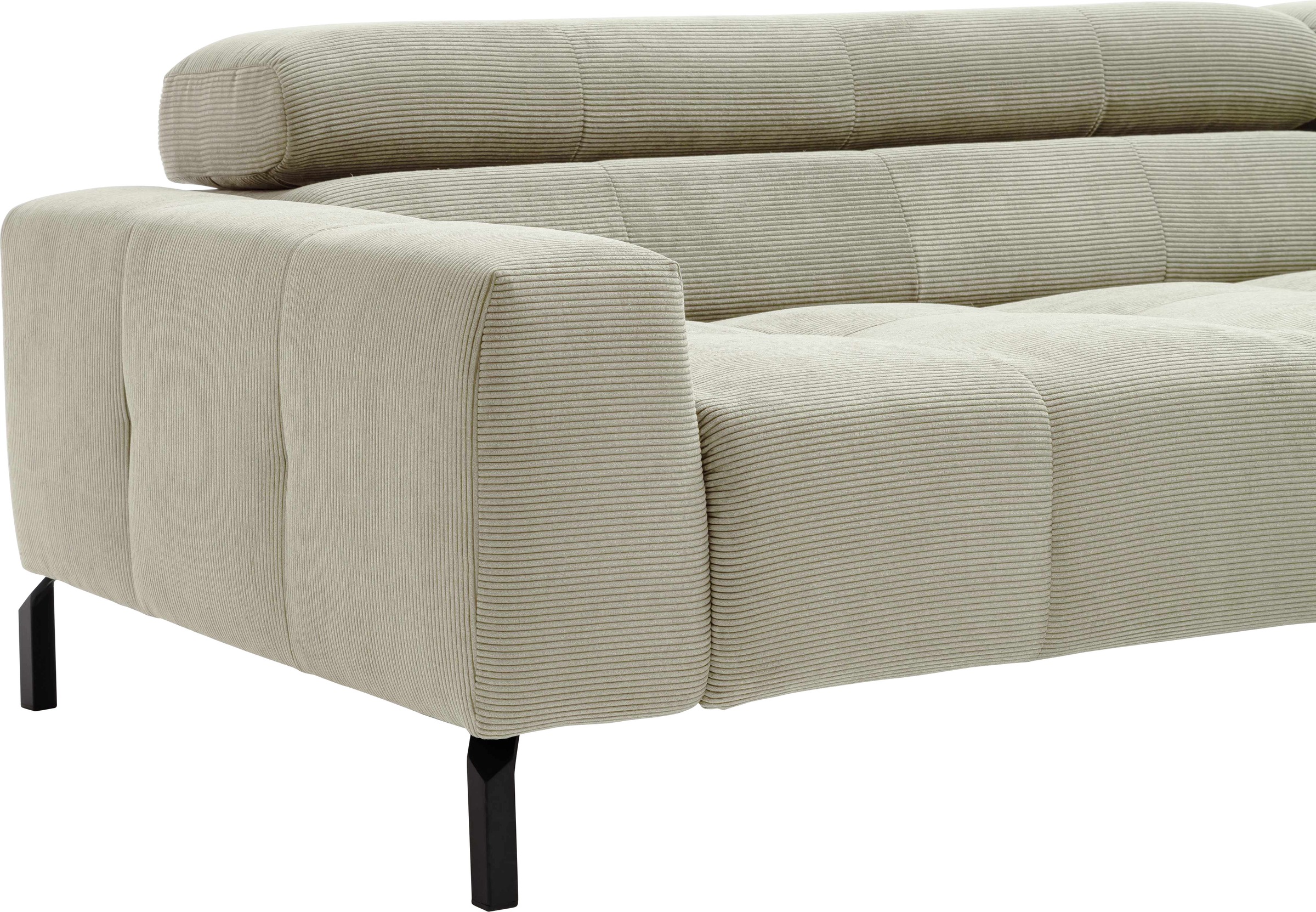 Places of Style Ecksofa »Cleveland, L-Form, incl. Kopfteilverstellung, Breite 276 cm«, wahlweise elektrischer Sitzvorzug