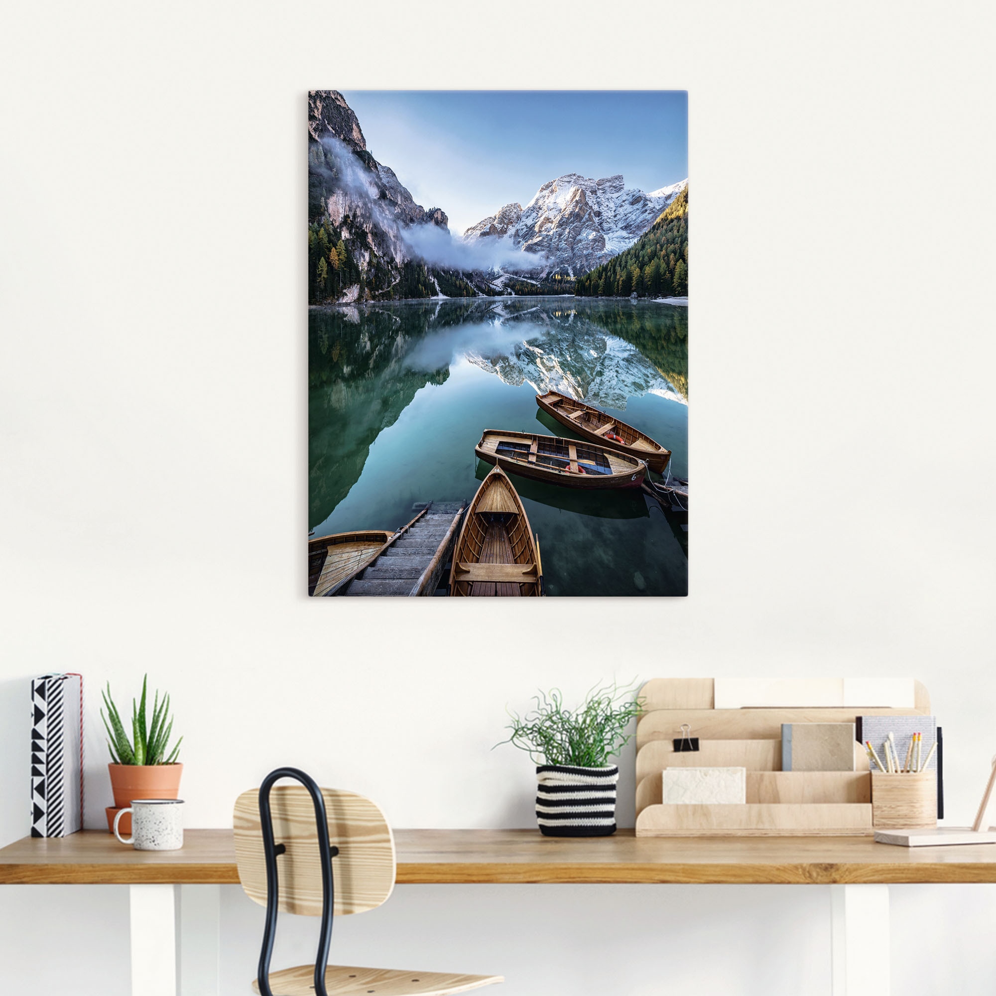 Artland Wandbild »Pragser Wildsee in Südtirol« 1 Stk. tlg. als Alubild, Leinwandbild in verschied. Größen