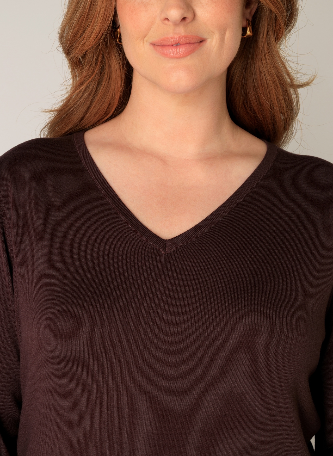 Base Level Curvy Strickpullover »Anine«, mit V-Ausschnitt