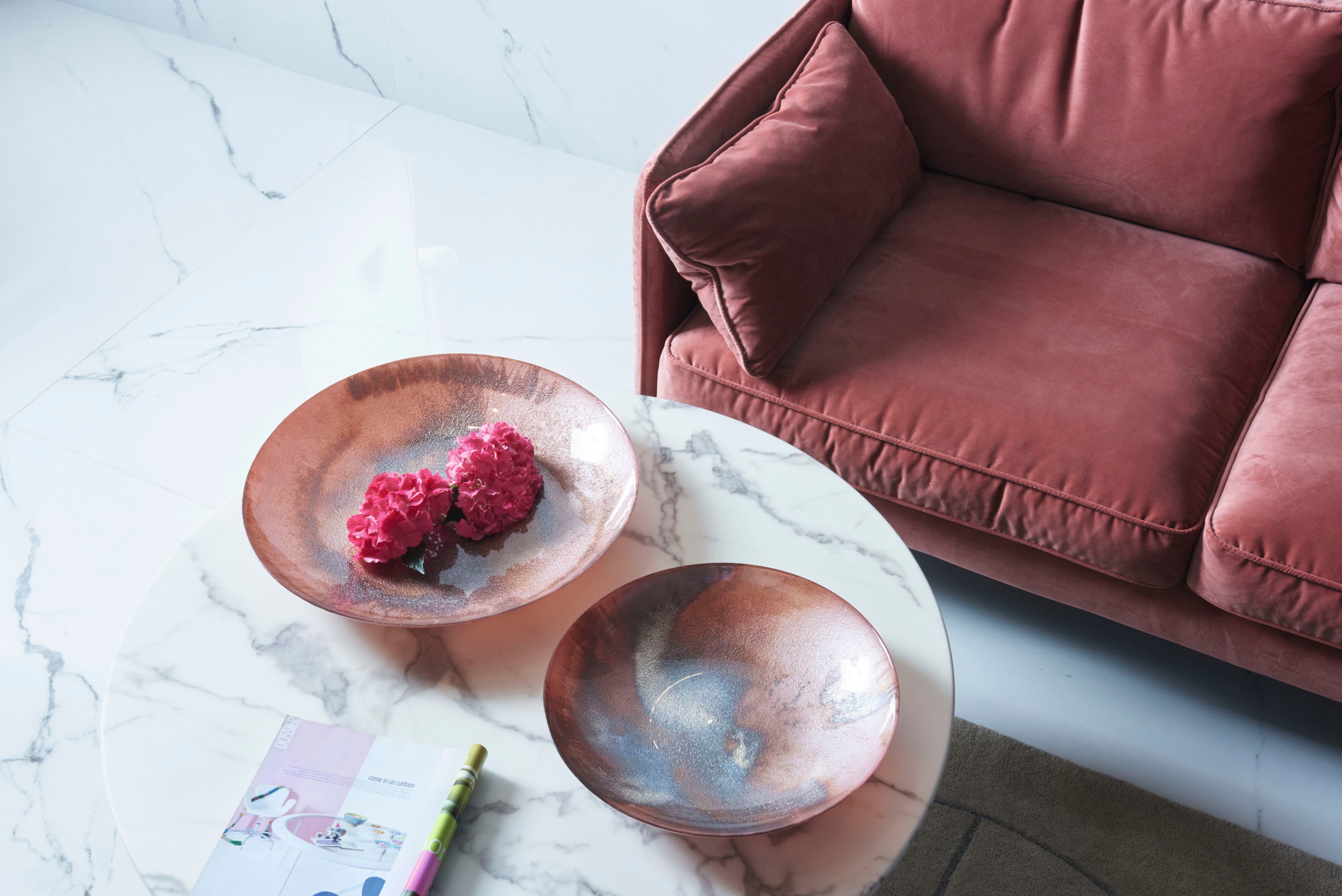 LEONARDO Schale »Schale Poesia 50 cm rosé«, aus Glas