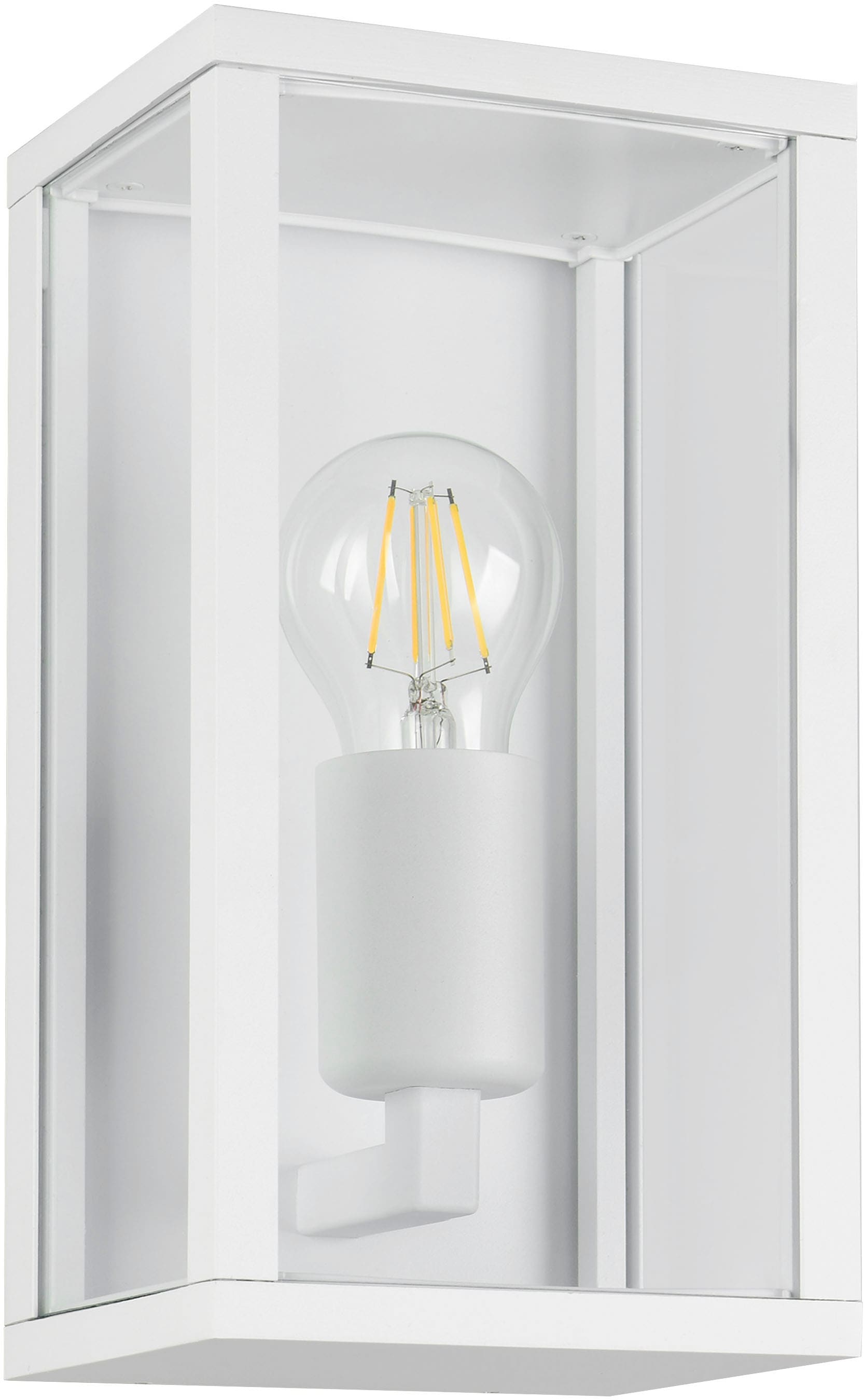 TRIO Leuchten Außen-Wandleuchte »GARONNE, Fassadenbeleuchtung, Wandlampe exkl 1x E27 max 60W, IP44« E27 1 Stk. warmweiß - kaltweiß Wandleuchte Garten Terrasse, mit Glasschirm Höhe 26cm Breite 14cm