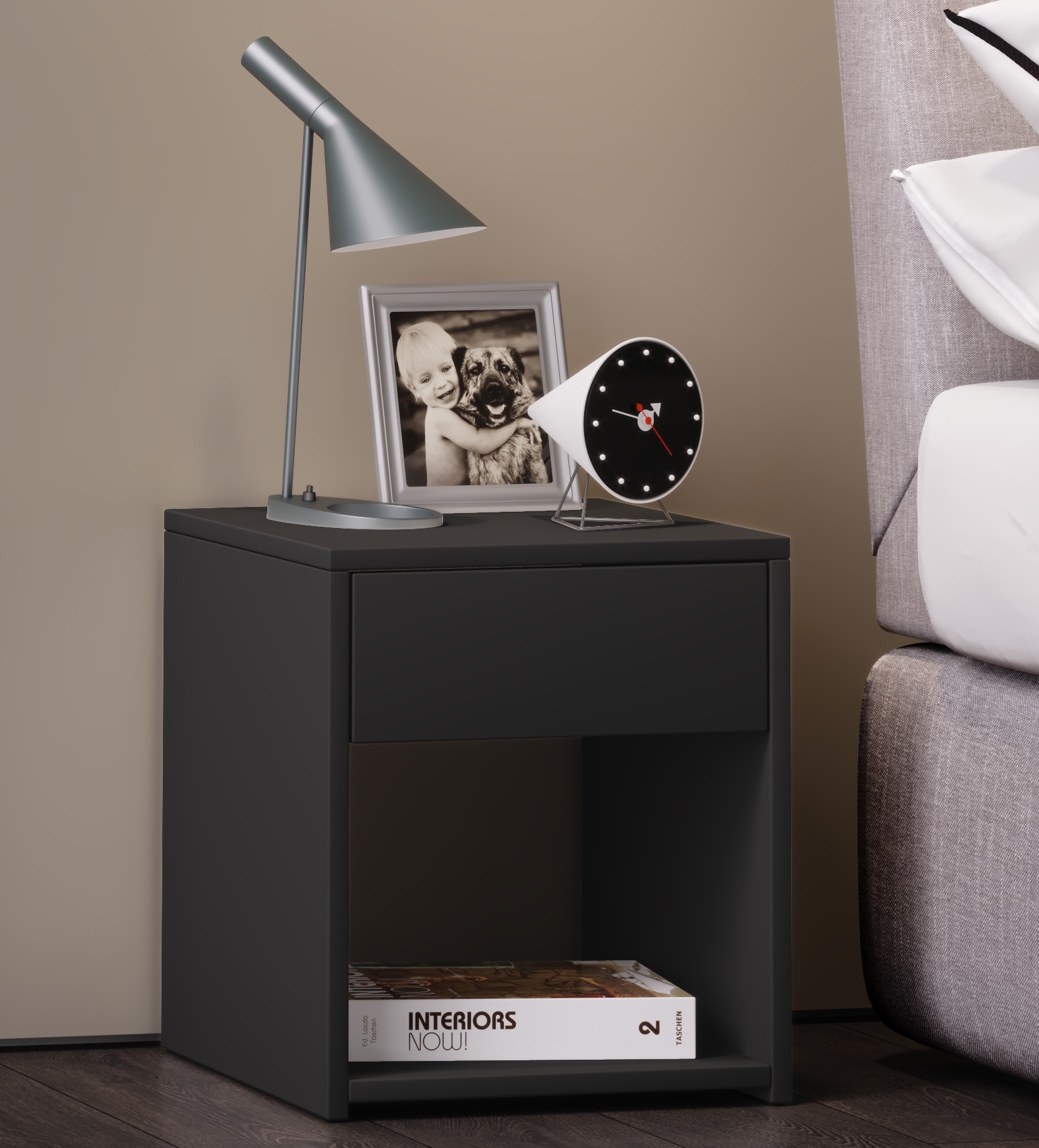 VCM Nachttisch »Holz Nachttisch Nachtschrank Schublade Sledo Mini«