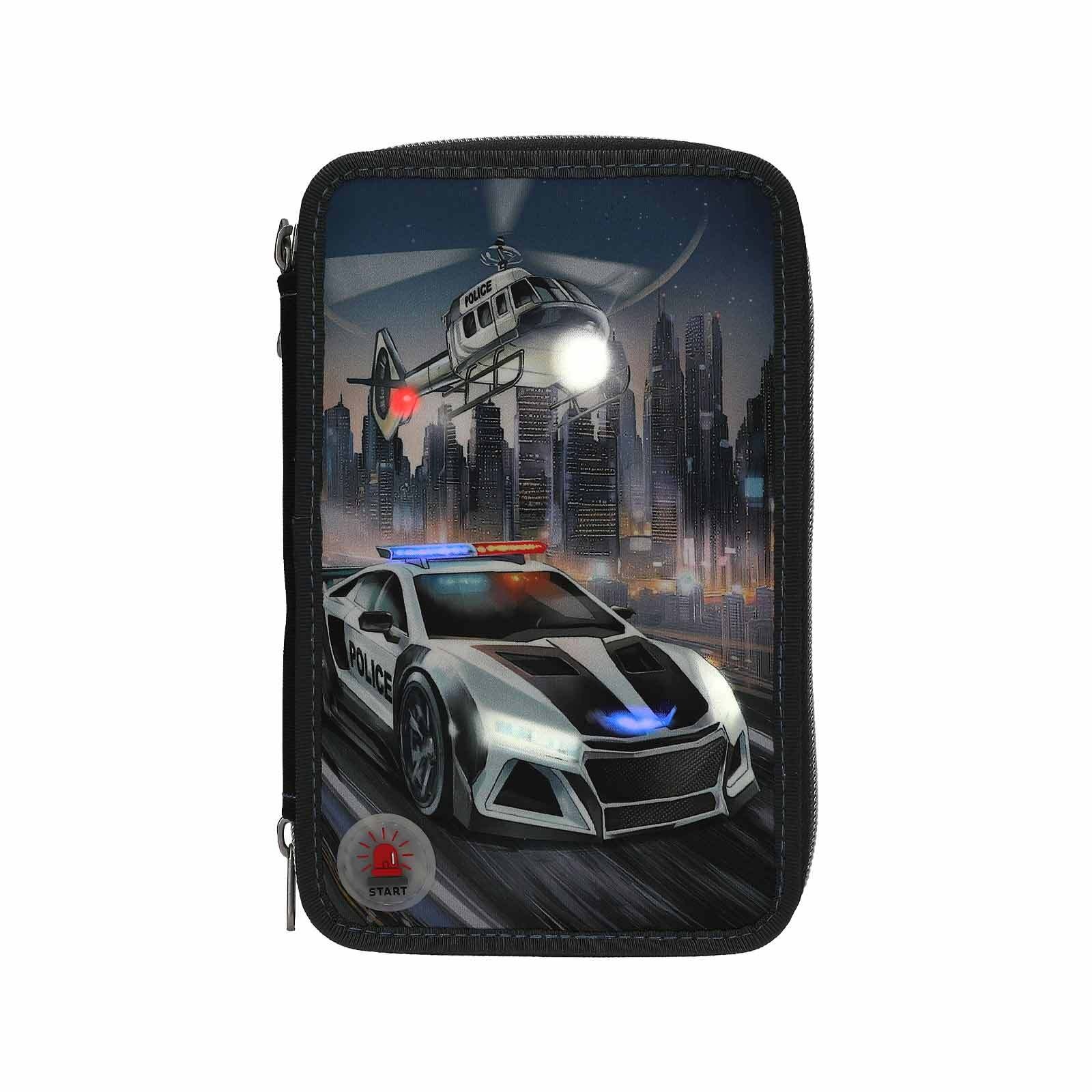 Depesche Buntstift »3-Fach Federtasche LED Monster Cars 7,5 x 13 x 20 cm schwarz-bunt«