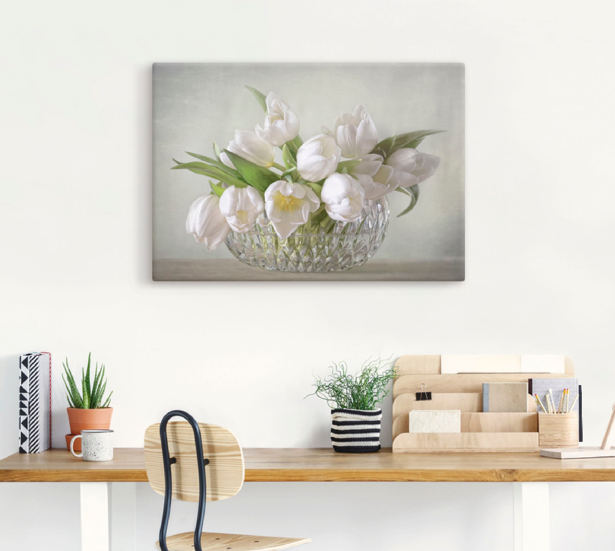 Artland Wandbild »Weiße Tulpen«, auf versch. Alubild, Poster (1 in als Wandaufkleber Raten Leinwandbild, oder bestellen St.), Blumen, Größen