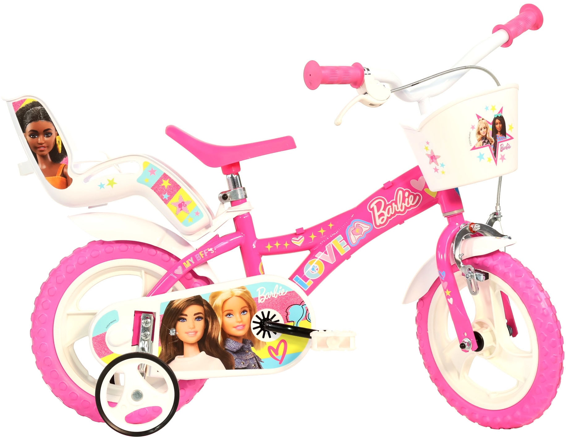 Dino Bikes Kinderfahrrad »Barbie 12" Kinderfahrrad 2-4 Jahre« 1 Gang ohne Schaltung