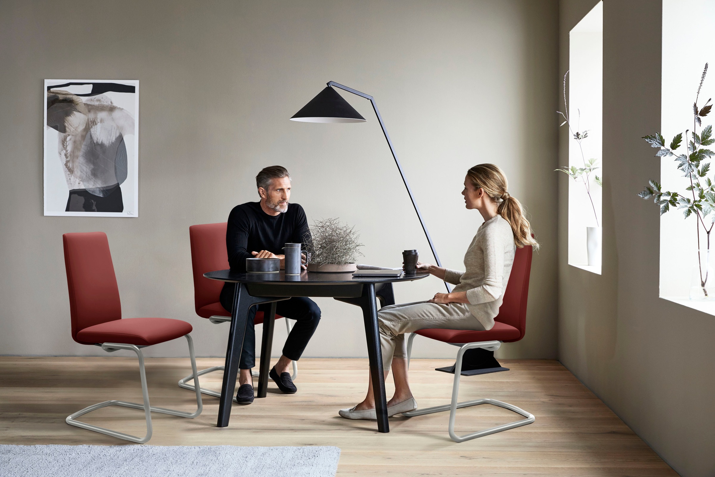 Stressless® Polsterstuhl »Laurel«, Leder PALOMA, Low Back, Größe M, mit Beinen aus Stahl in Chrom glänzend