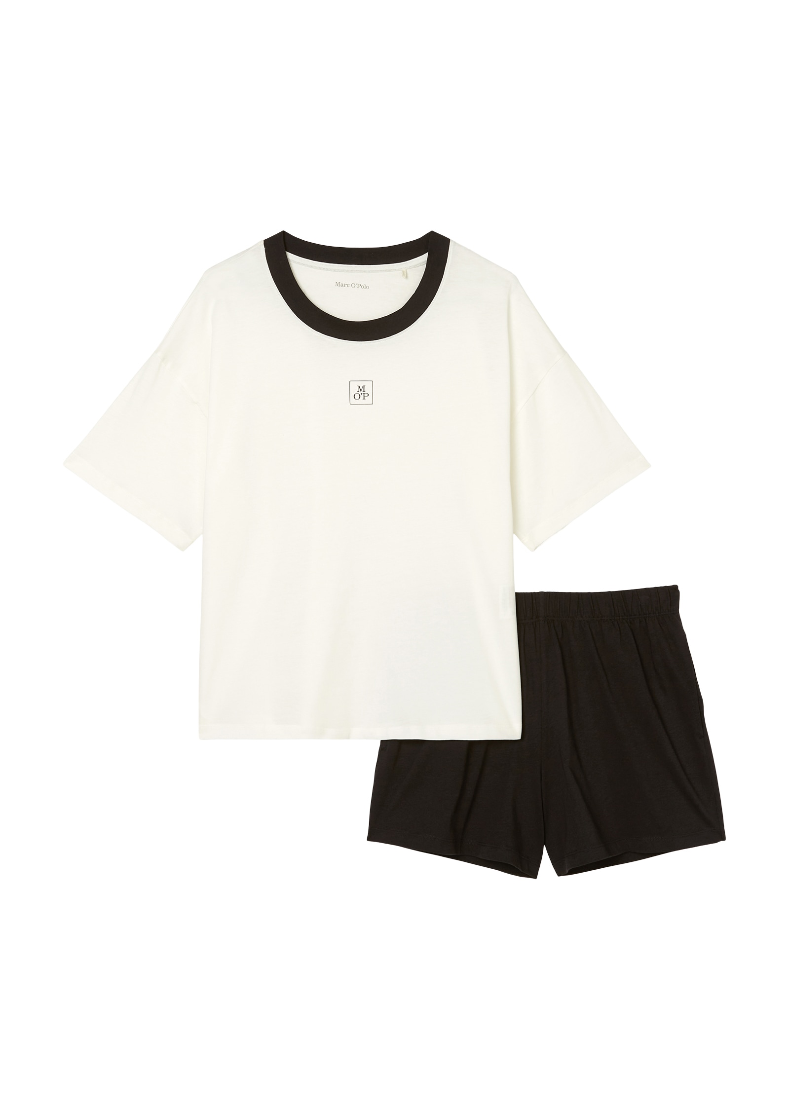 Marc O'Polo Shorty, (2 tlg.), Kurzarm, Rundhalsausschnitt