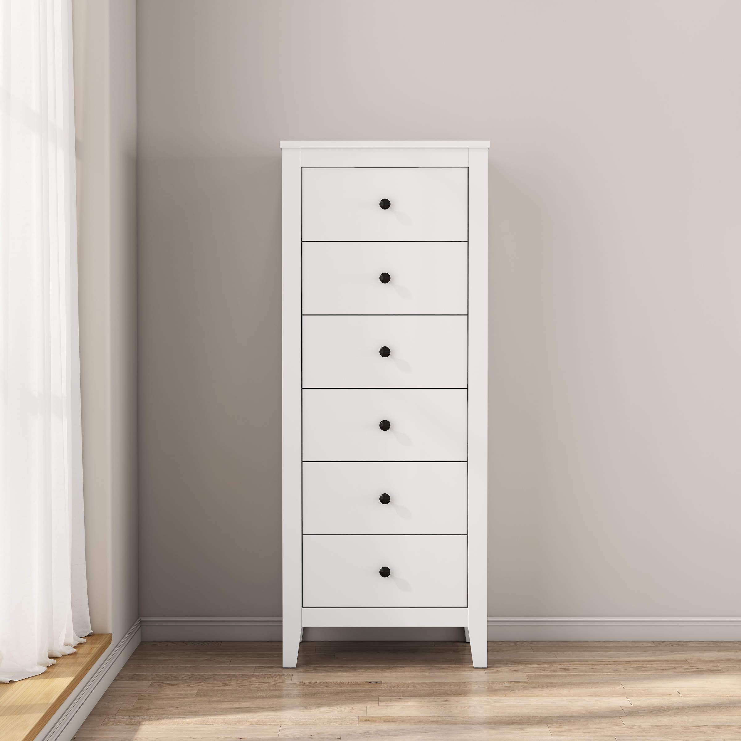 OTTO home Kombikommode »Borkum Sideboard Anrichte mit 6 Schubladen Landhaus weiß Bestseller« hochwertige Griffe aus Metall, 