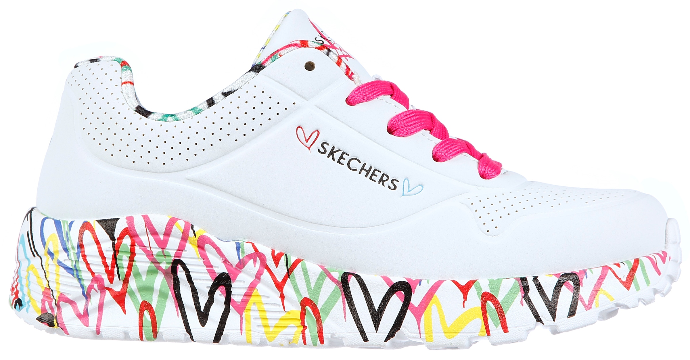 Skechers Kids Sneaker »UNO LITE«, Plateausneaker, Chunky Sneaker, Schnürschuh mit bedruckter Sohle