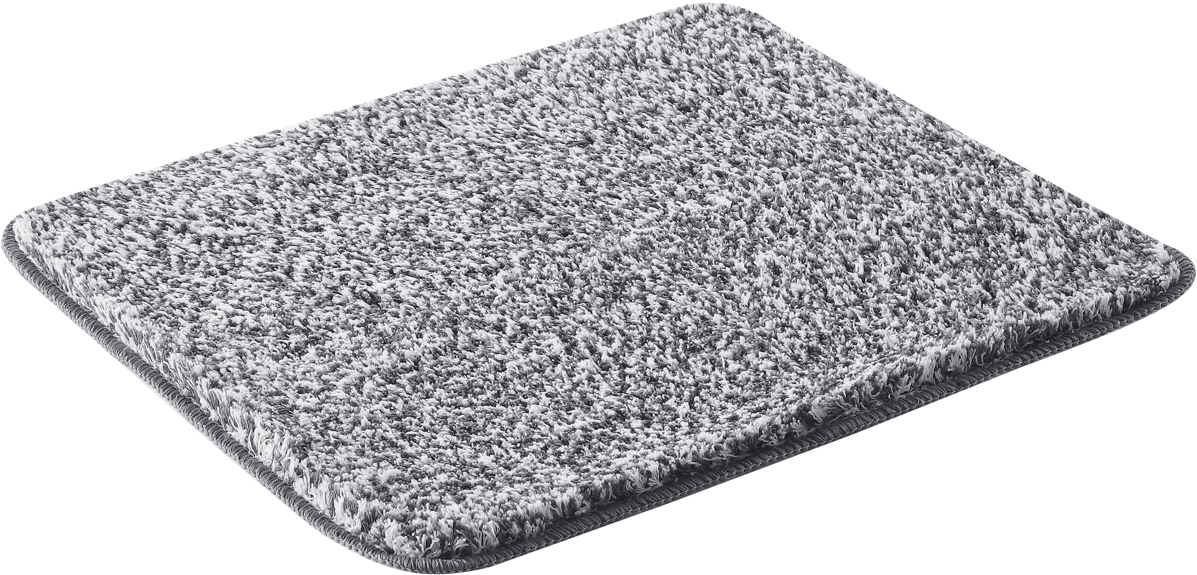 my home Badematte »Vanessa meliert, Badvorleger, Badezimmer Teppich, Duschvorleger« Höhe 20 mm rutschhemmend beschichtet strapazierfähig Badteppich, weiche Haptik, unifarben