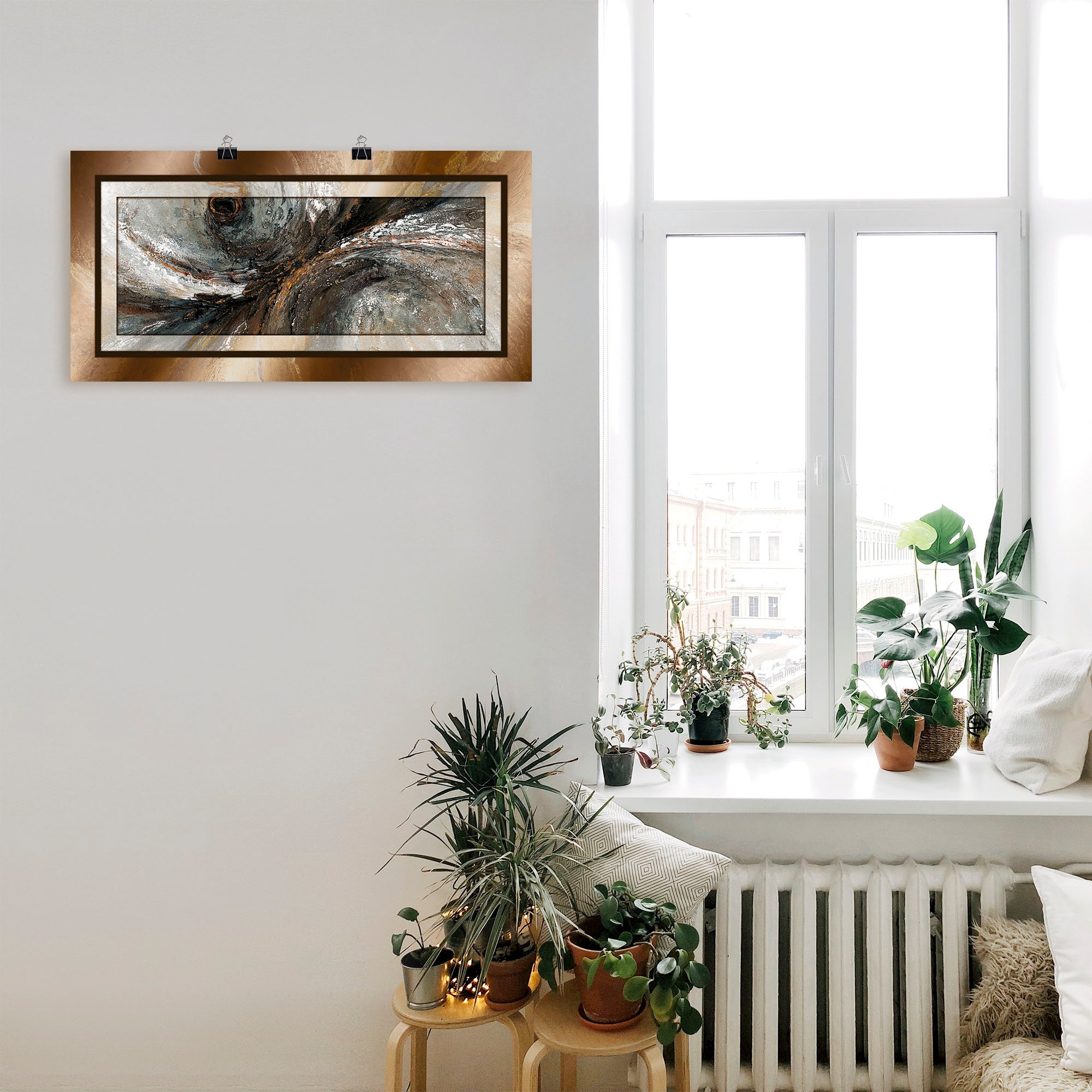 Artland Wandbild »Gold Abstrakt 2« Gegenstandslos 1 Stk. tlg. als Alubild, Outdoorbild, Leinwandbild, Poster in verschied. Größen