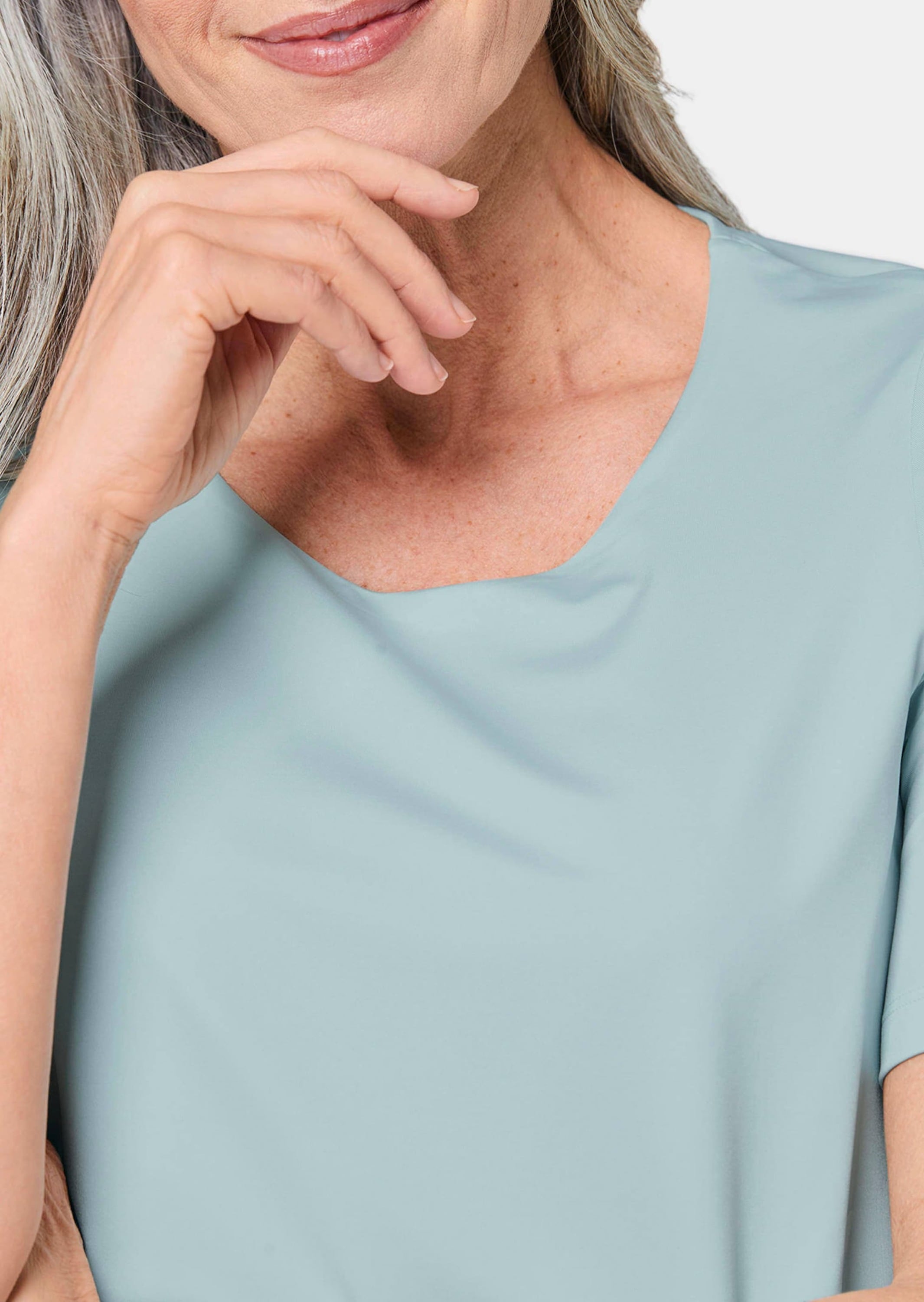GOLDNER Langarm-Poloshirt »Shirt Gepflegtes Shirt in formstabiler Ware«