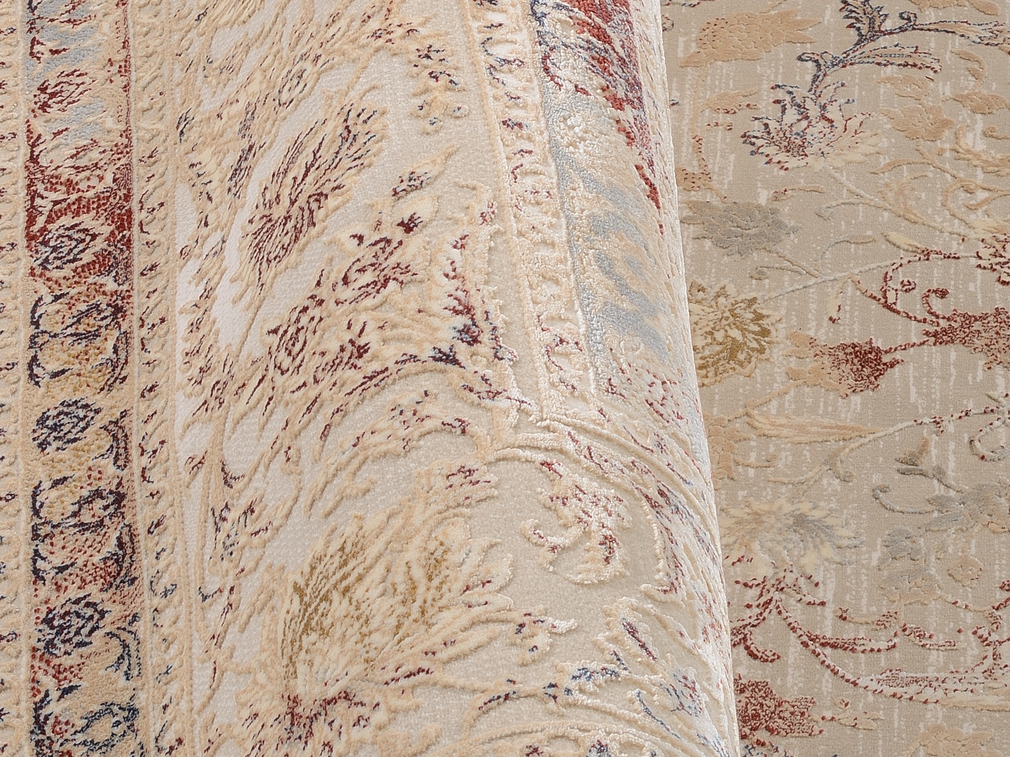 OCI DIE TEPPICHMARKE Teppich »MYSTIC LIMITED«, rechteckig, 7 mm Höhe, florale Muster in 3D-Optik, maschinell gewebt, Viskose