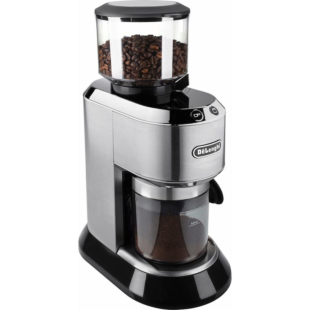 De'Longhi Kaffeemühle »Dedica KG520.M«, 150 W, Kegelmahlwerk, 350 g Bohnenbehälter, inkl. Siebträgeradapter