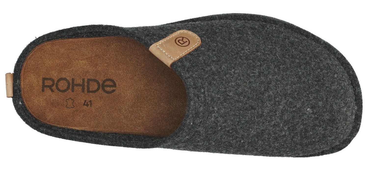 Rohde Pantoffel »LUCCA-H«  mit herausnehmbarer Leder-Innensohle, Weite G