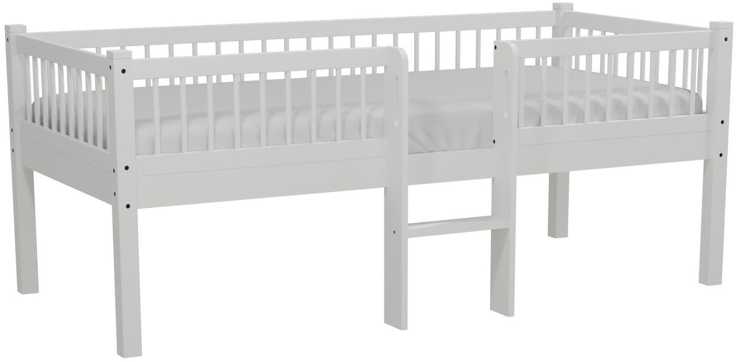 Vipack Massivholzbett »Forrest Massivholzbett Made in Europe, stabil und hochwertig gebaut« 90/200 cm, mit Rollrost und Leiter, seitenverkehrt montierbar, 