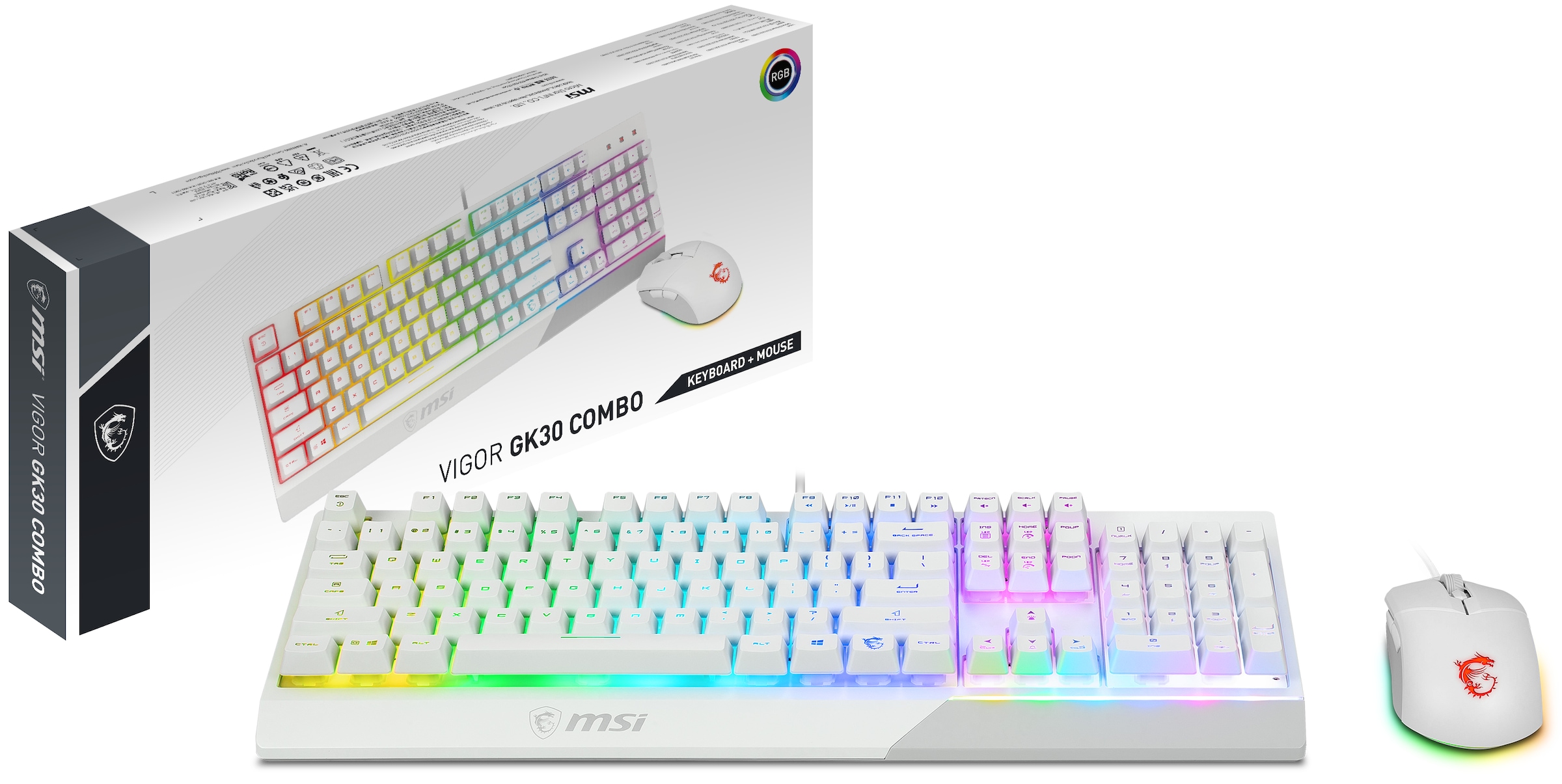 MSI Eingabegeräte-Set »VIGOR GK30 COMBO weiß«