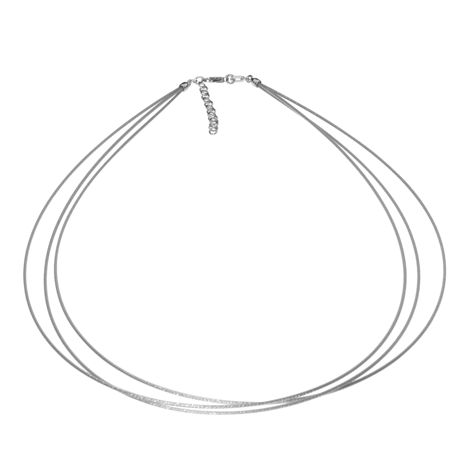 OSTSEE-SCHMUCK Halsreif »- Edelstahl 3-reihig - Edelstahl - ,«