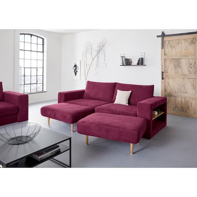 LOOKS by Wolfgang Joop 4-Sitzer »Looksvb«, Verwandlungssofa: aus Sofa wird  Sofa mit 2 Hockern, mit Regalfunktion in beiden Armteilen auf Raten  bestellen