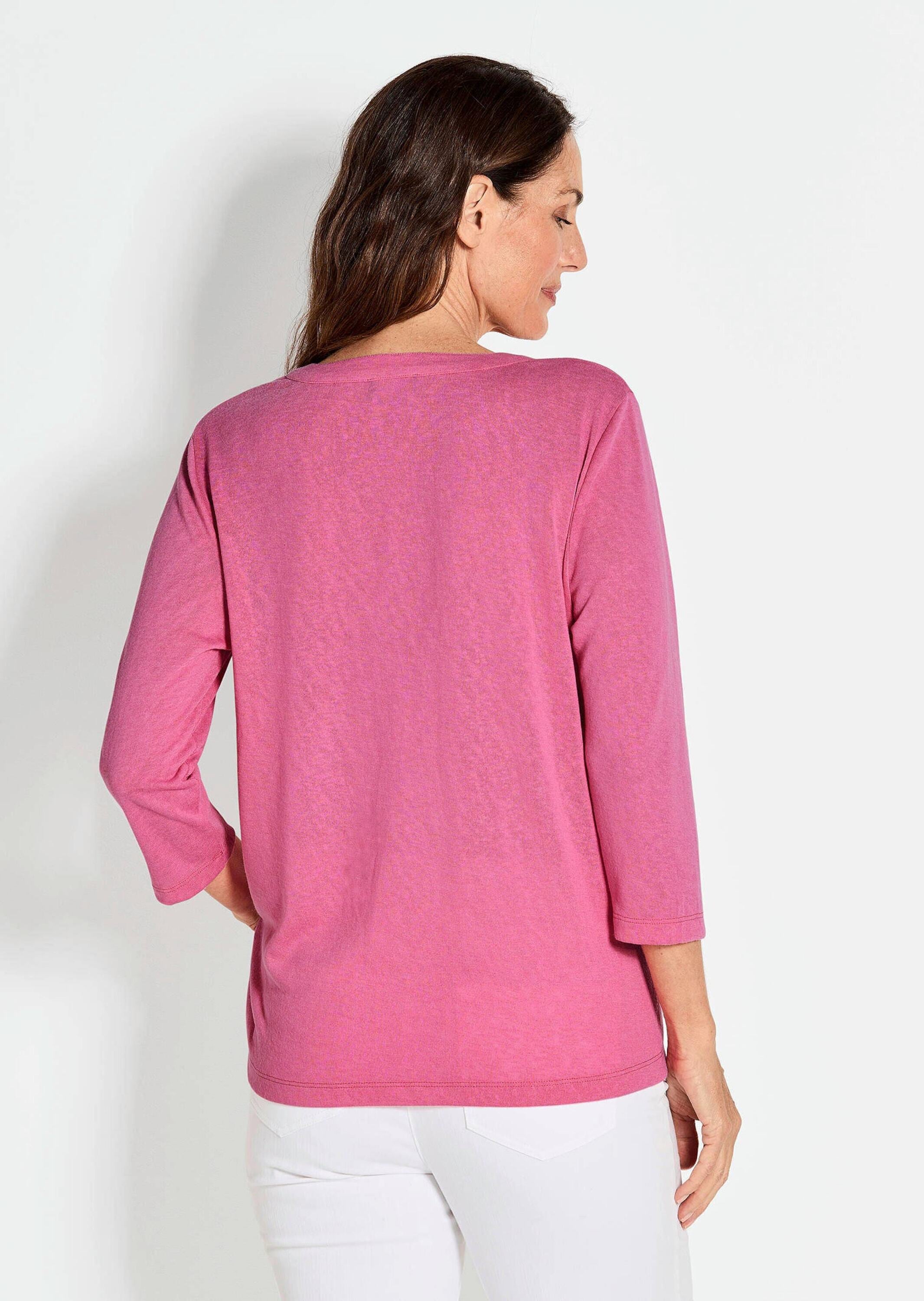 GOLDNER Kurzarmshirt »Kurzgröße Modisches 3/4-Arm-Oberteil«