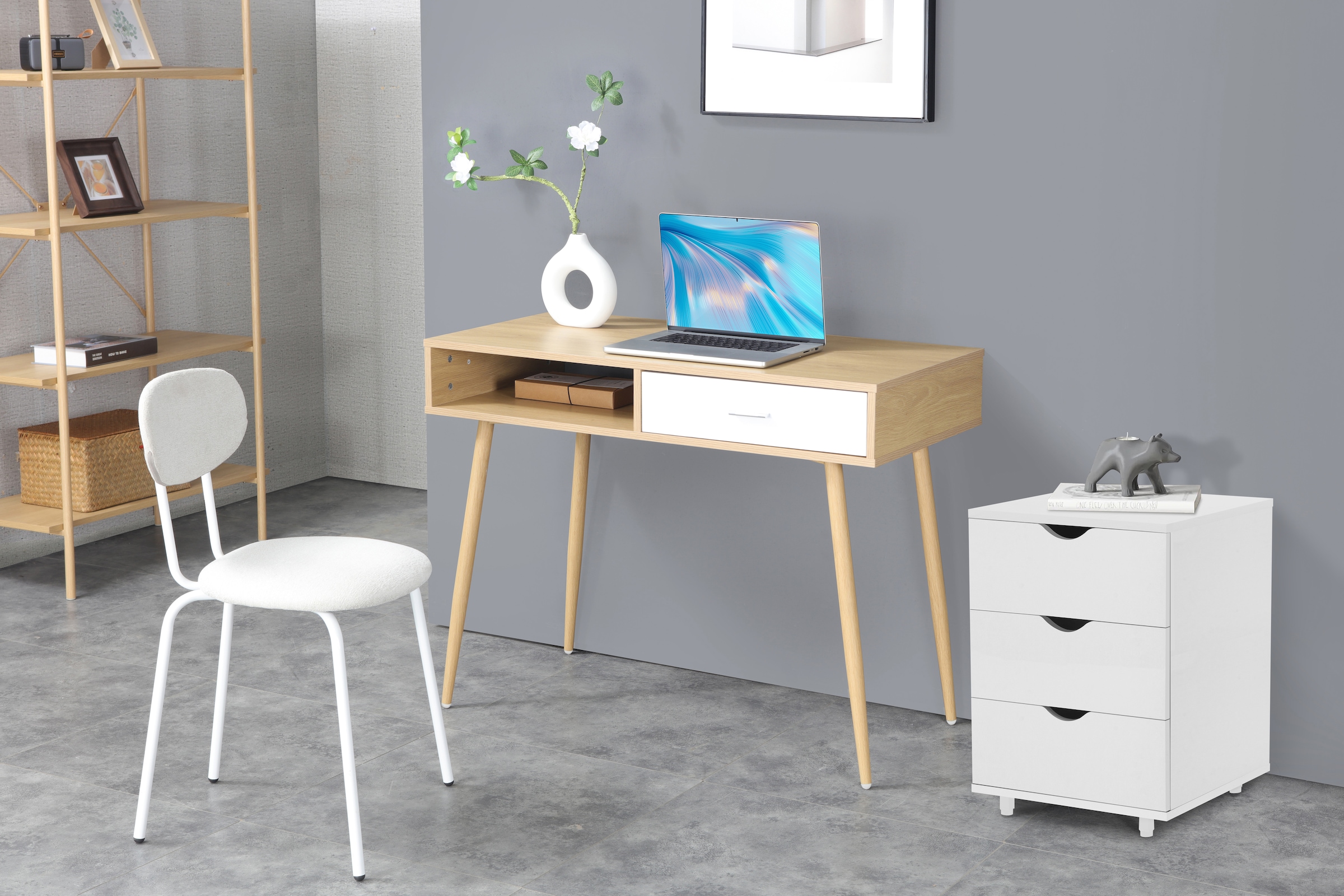 INOSIGN Container »Bürocontainer, Schreibtischcontainer, Brody«, mit 3 Schubladen, bodenausgleichende Füße, Breite 40 cm
