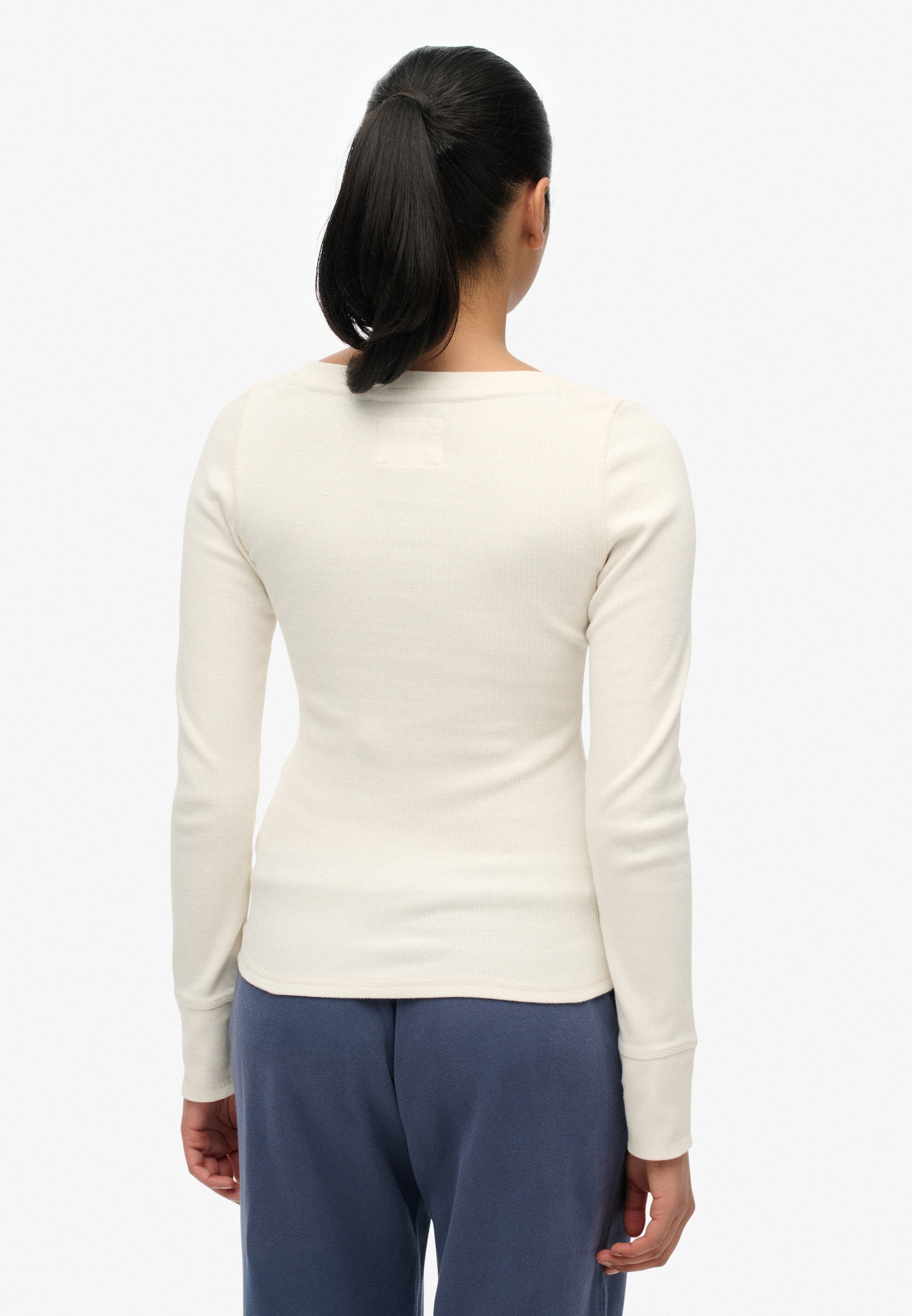 Superdry Langarmshirt »ATHLETIC BUTTON DOWN LS TOP« im Henley-Stil