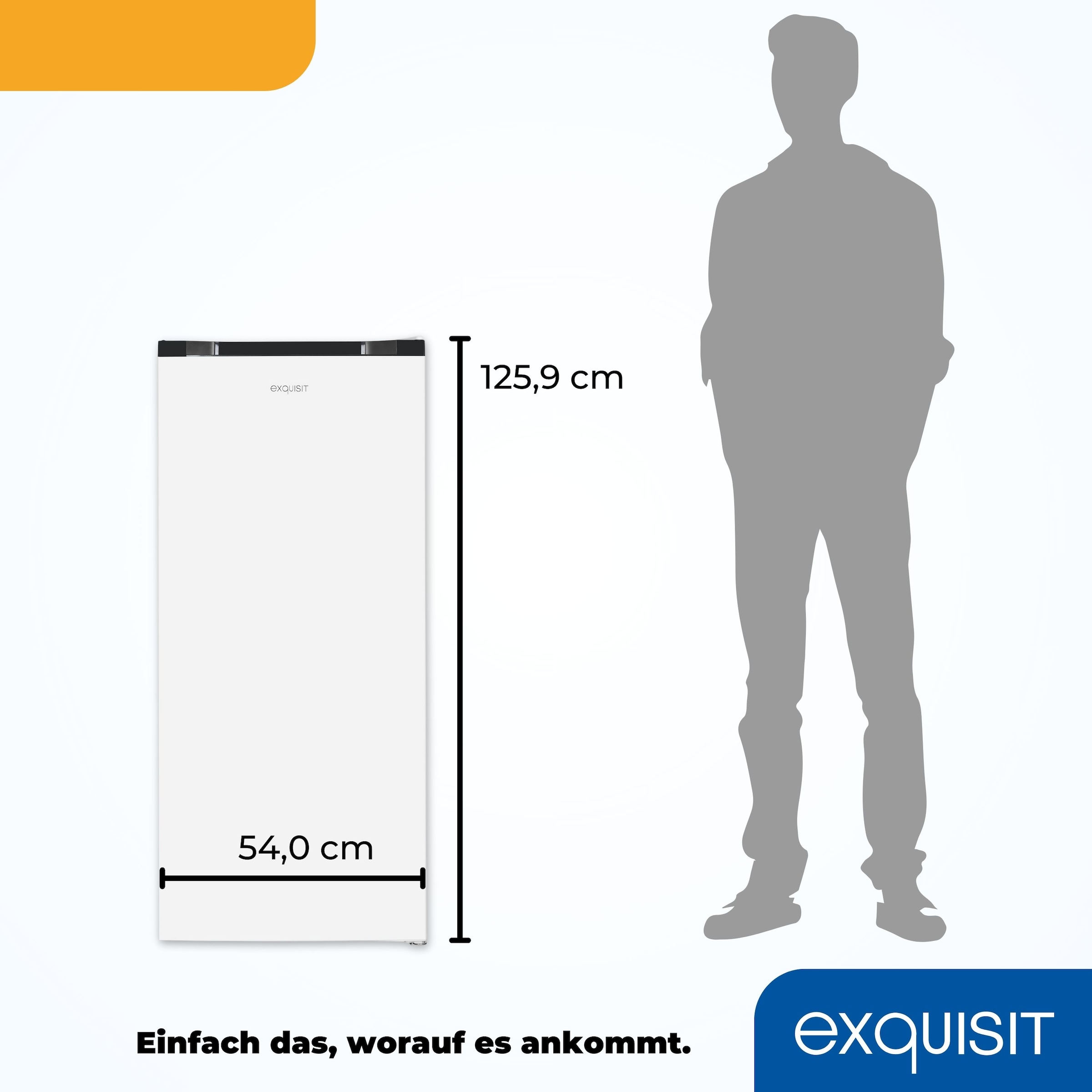 exquisit Gefrierschrank »GS145-051D weiss«, 125,9 cm hoch, 54 cm breit