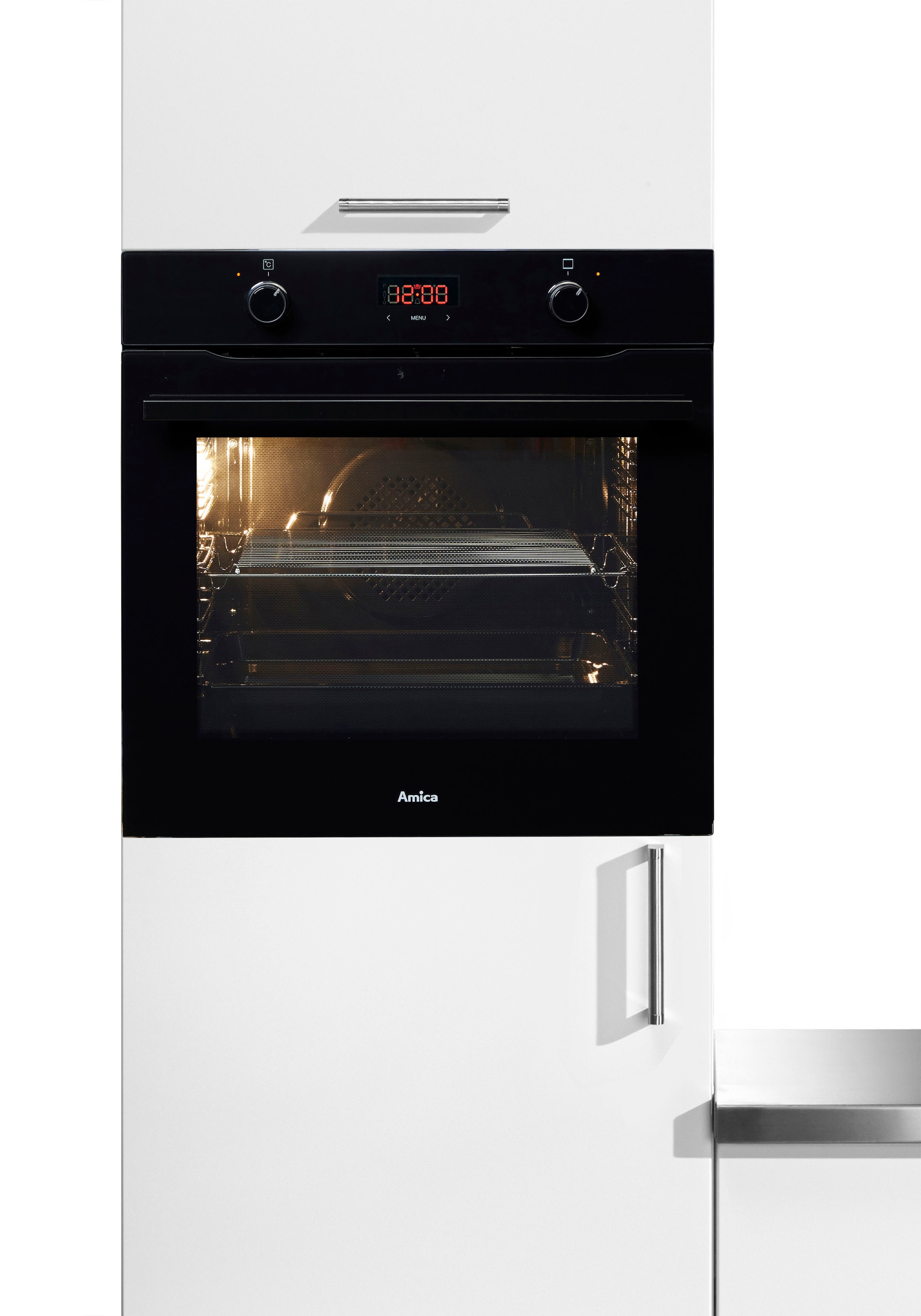 Amica Einbaubackofen  »EBX 943 600 S«, mit Teleskopauszug nachrüstbar, Steam Clean
