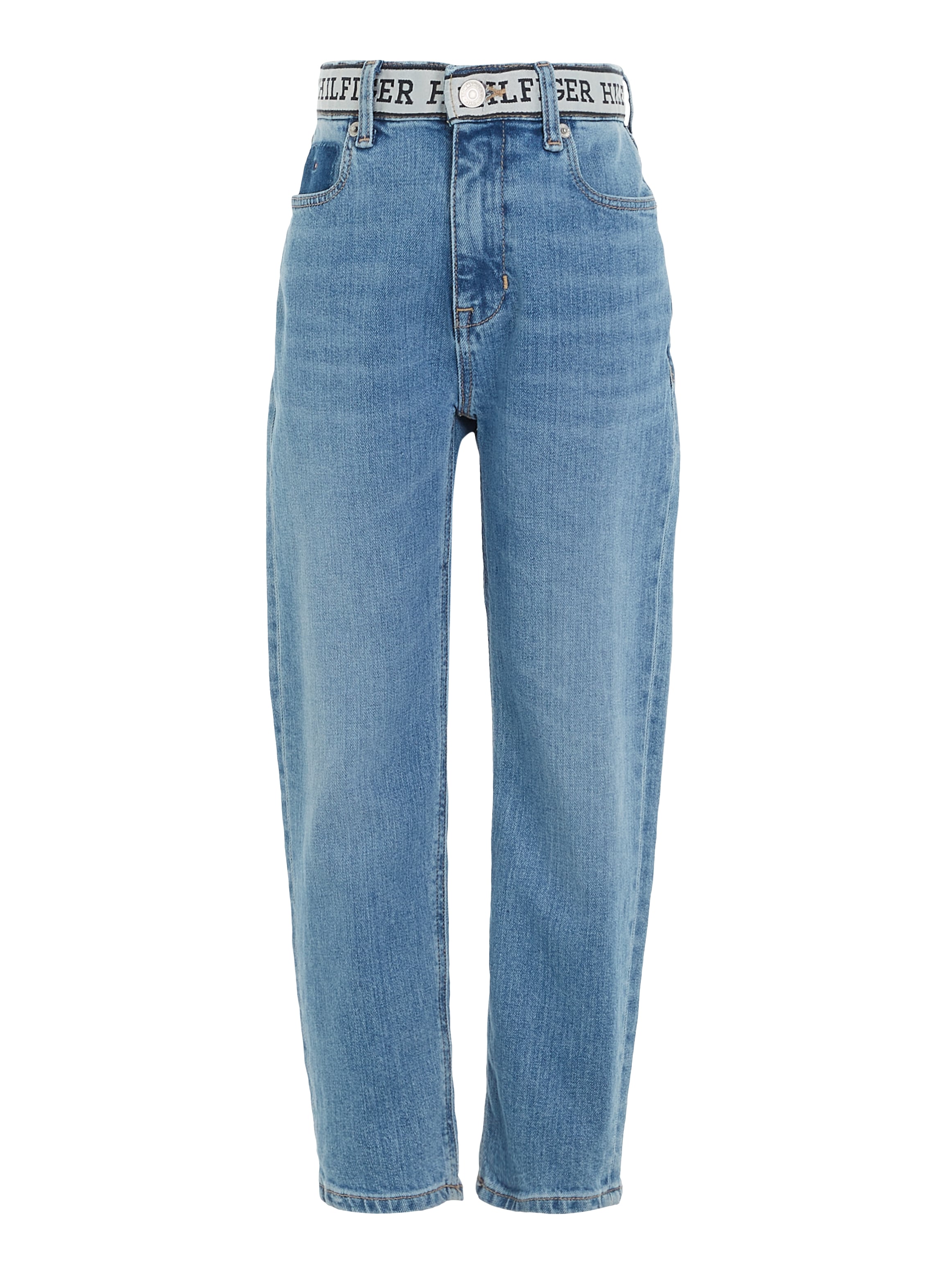 Tommy Hilfiger Straight-Jeans »ARCHIVE RECONSTRUCTED MID WASH«, mit Logoschriftzug am Bund