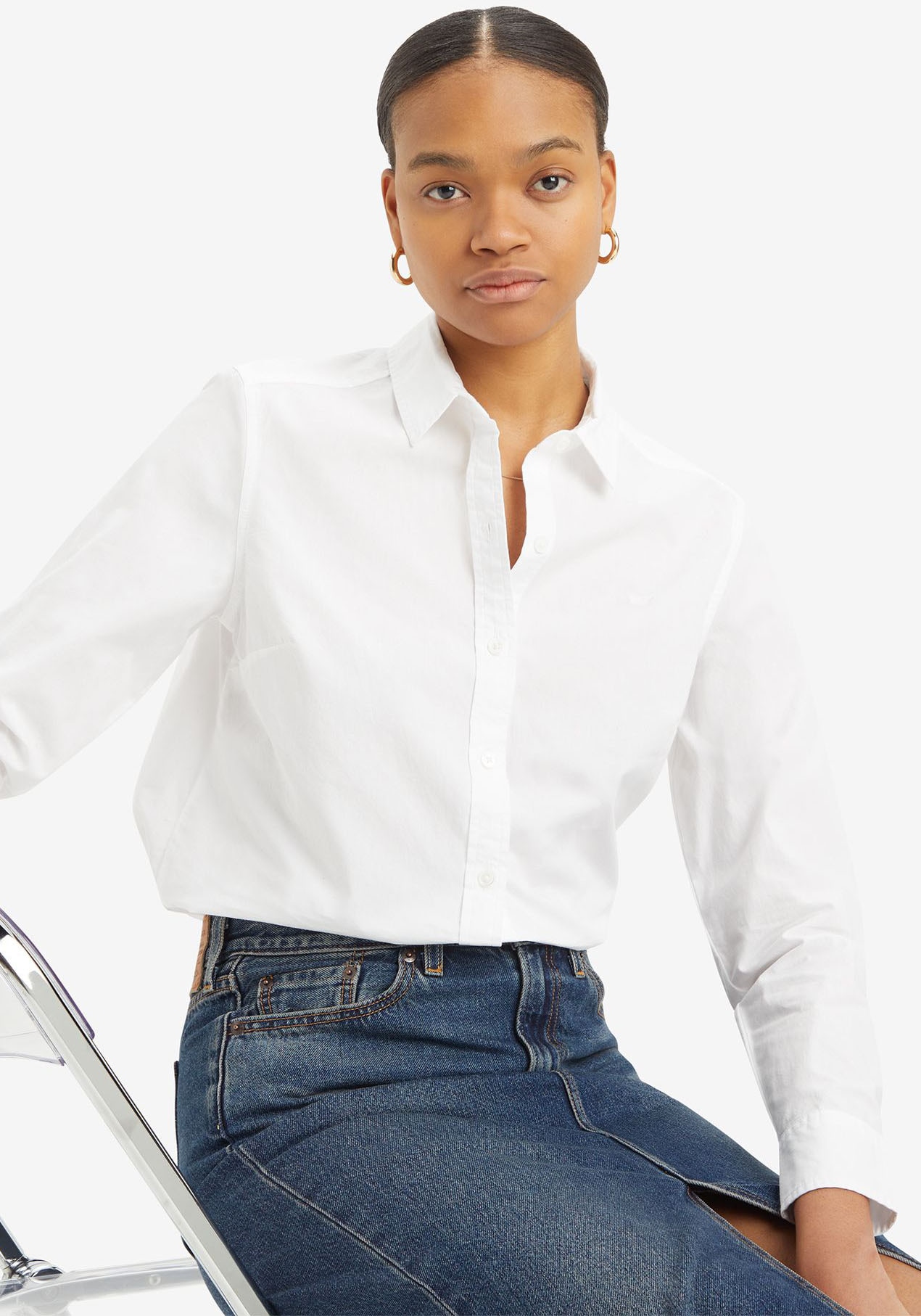 Levi's® Hemdbluse »The Classic«, Kleine Logo-Stickerei auf der Brust