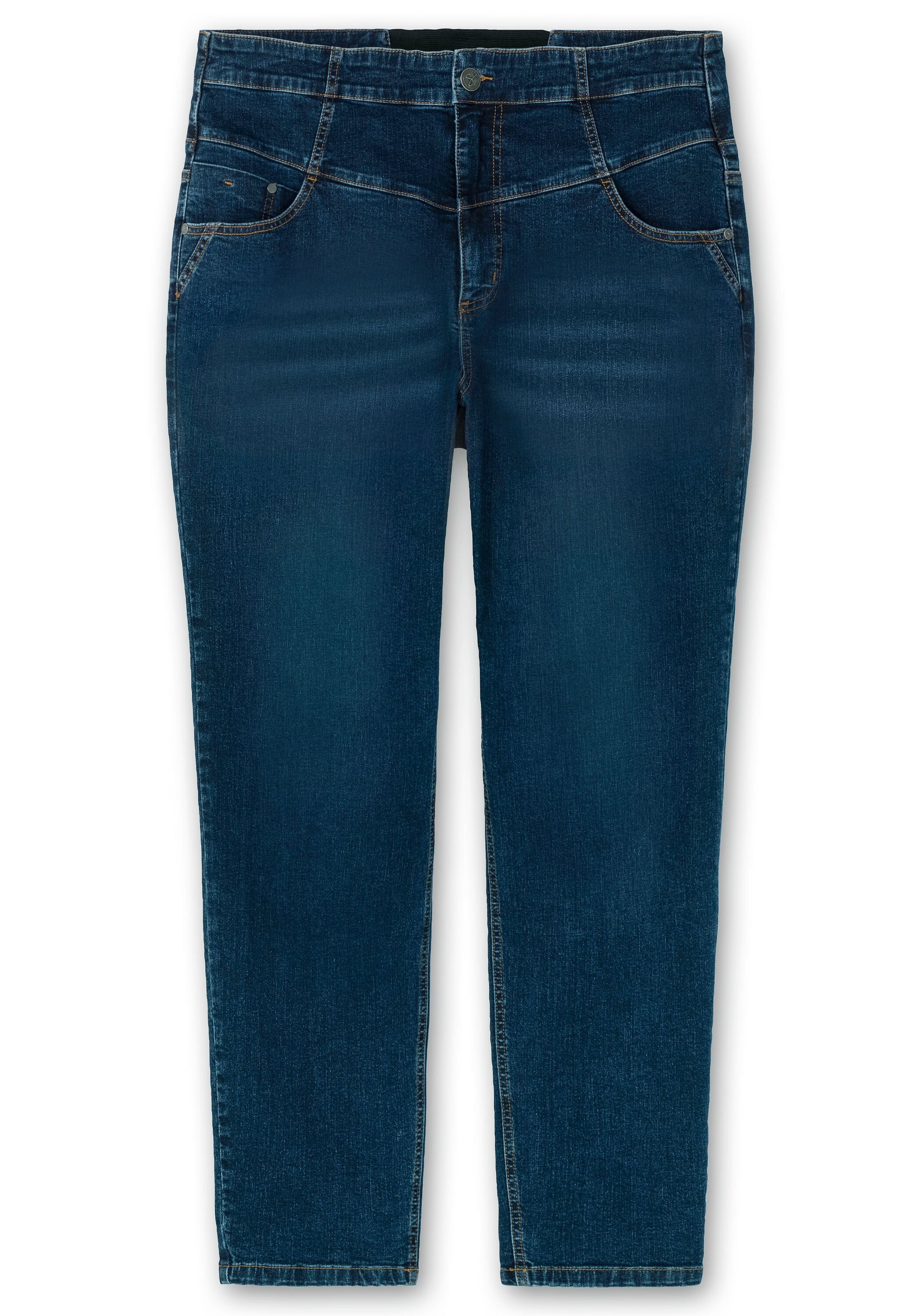Sheego Stretch-Jeans »Schmale Jeans mit breitem High-Waist-Bund«