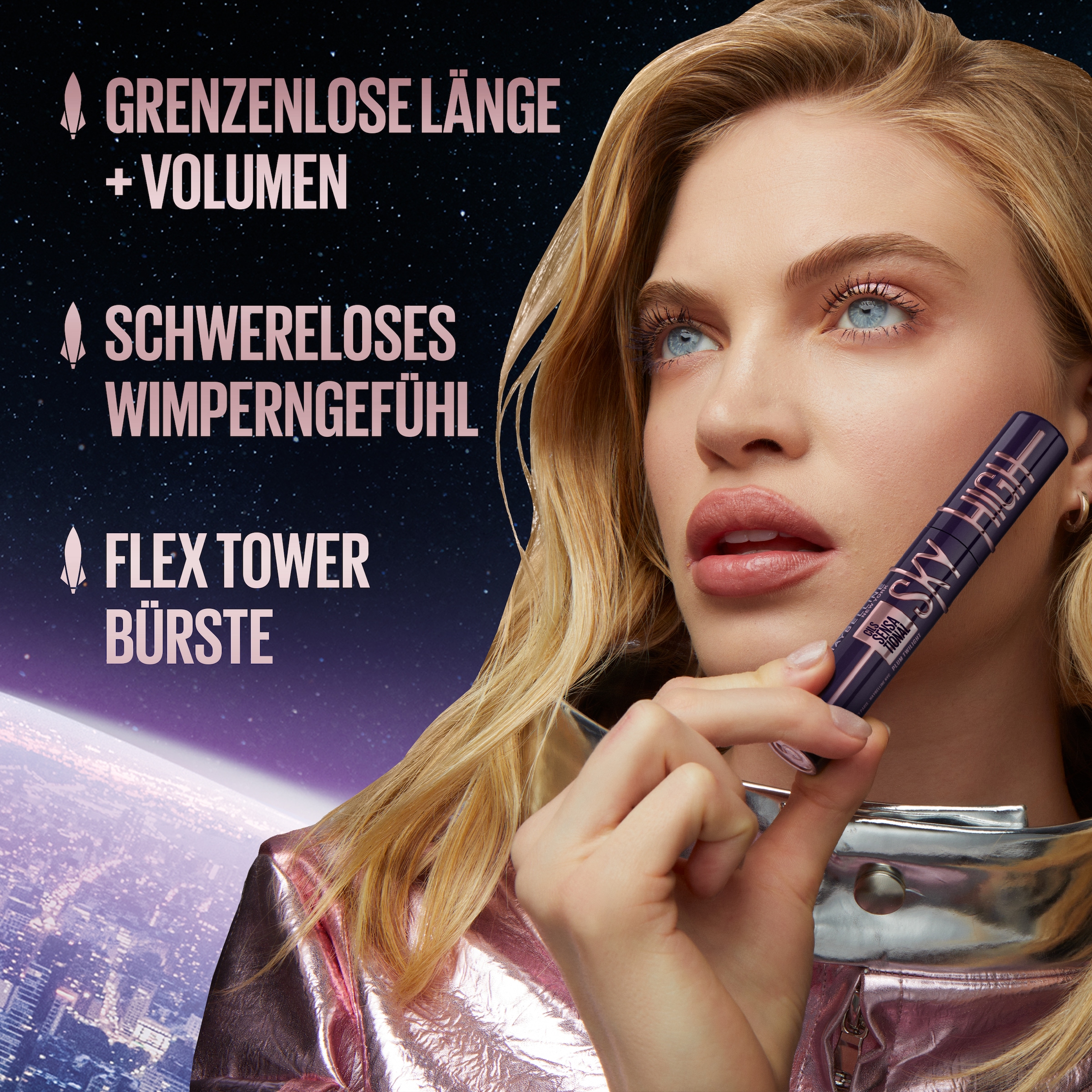 MAYBELLINE NEW YORK Mascara »LASH SENSATIONAL SKY HIGH« schafft volles Volumen und extreme Länge