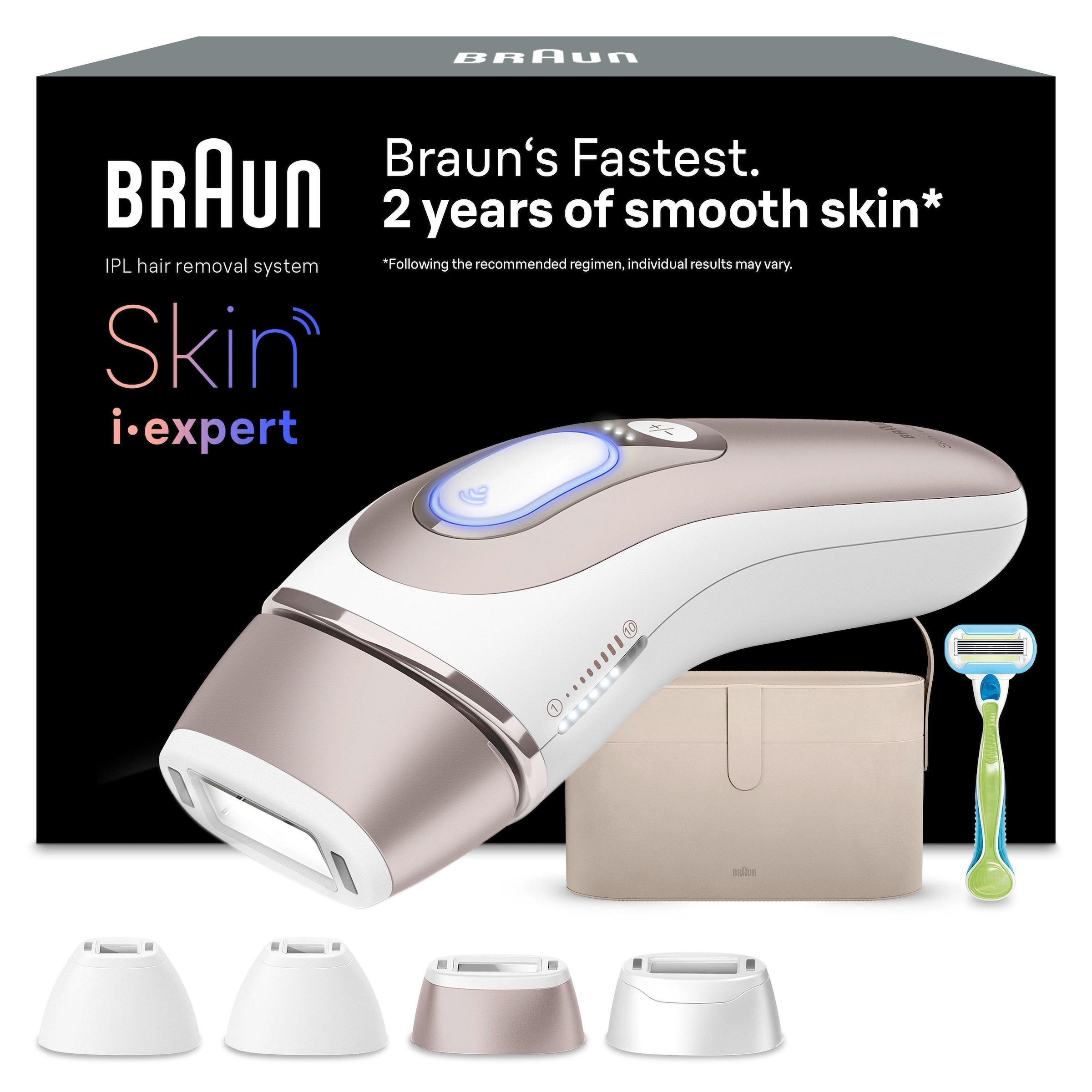 Braun IPL-Haarentferner "Braun Smart IPL Skin i·expert PL7431" Laser-Haarentfernung für zu Hause, Dauerhafte Haarreduzierung