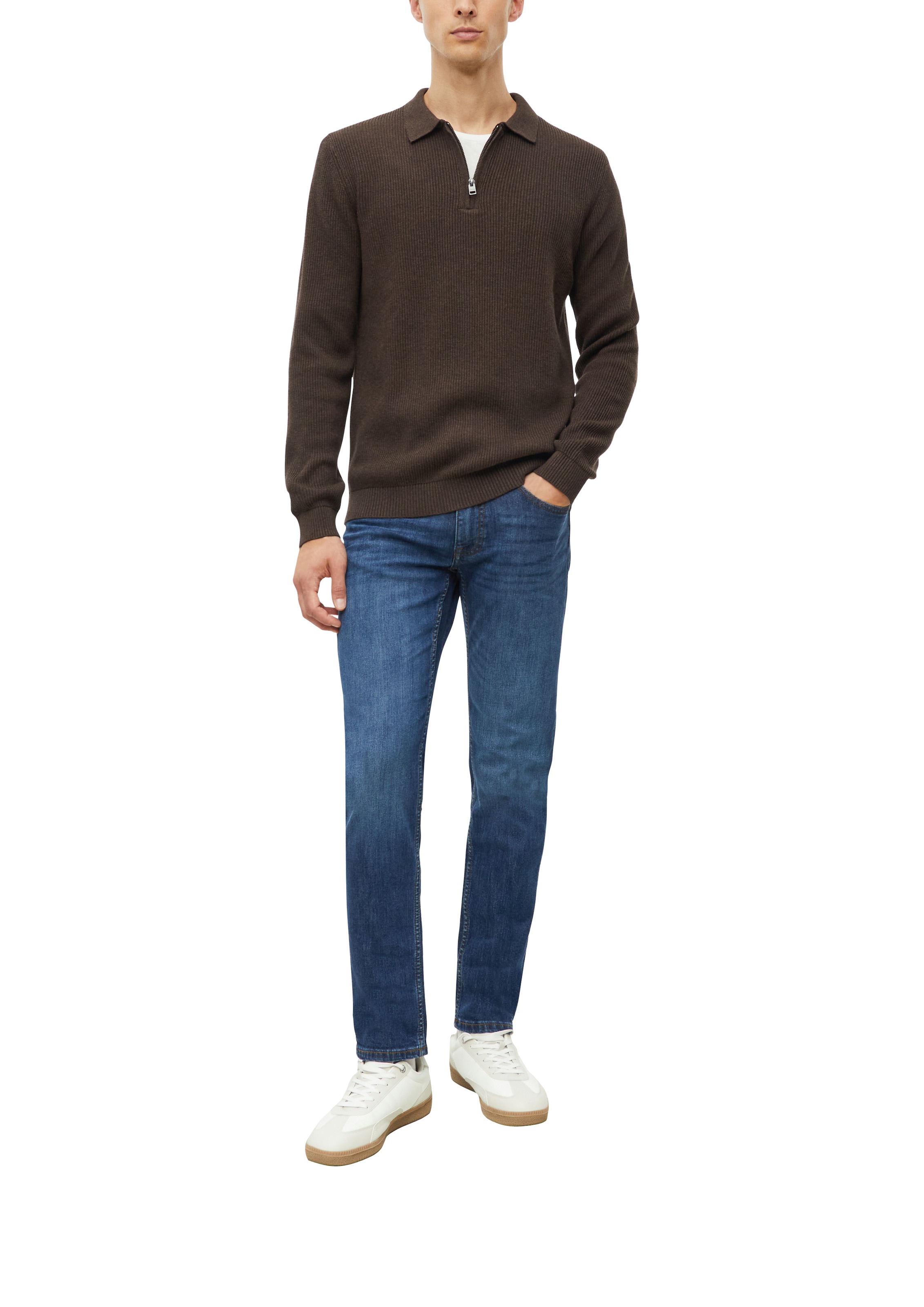 s.Oliver Strickpullover Winterpullover im Troyerlook und mit Hemdkragen