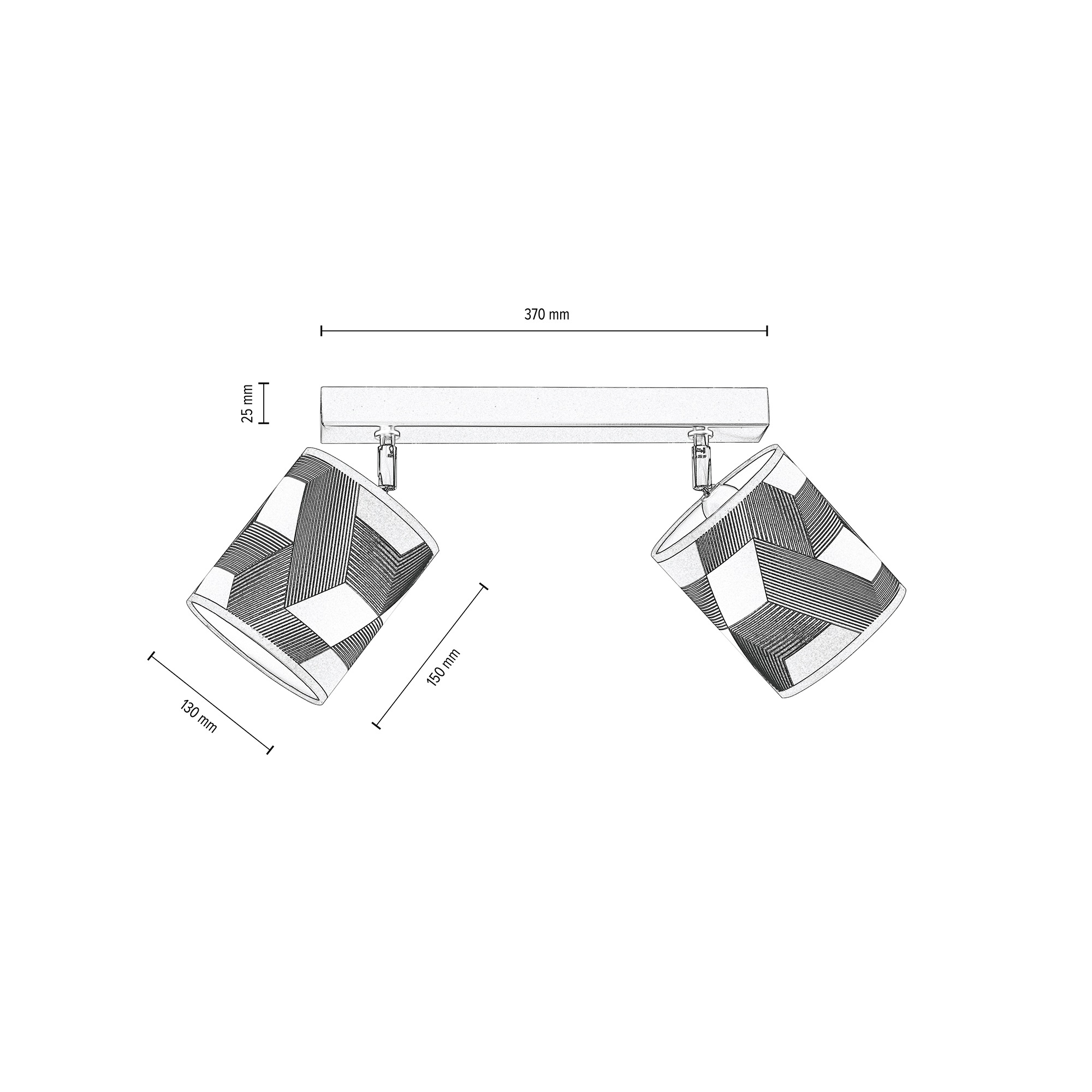 BRITOP LIGHTING Deckenleuchte »ESPACIO«, laminierter mit flammig-flammig, aus XXL | 2 bewegliche Spots Jahren Garantie Tapete, kaufen online 3 Schirme