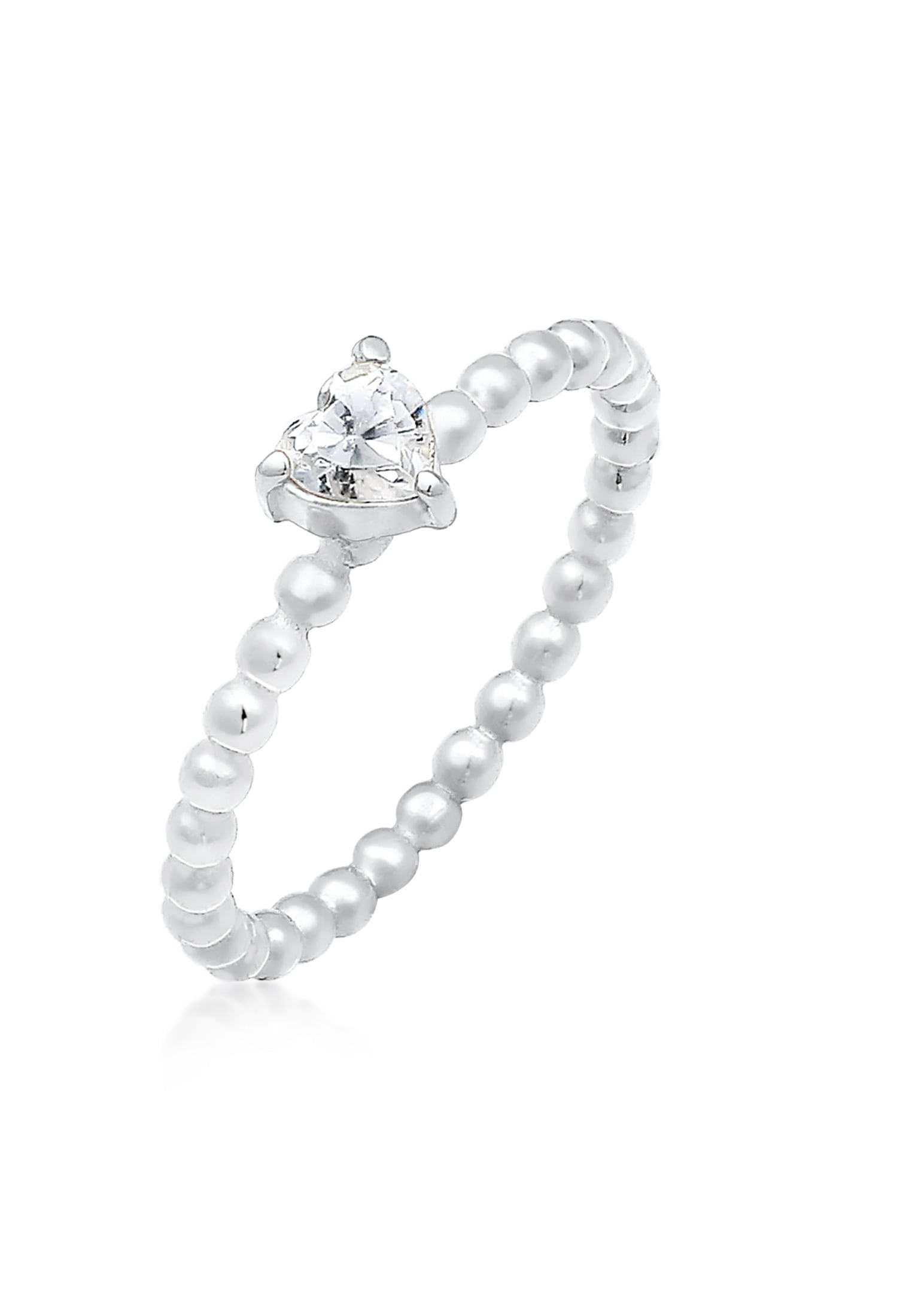 Elli Trauring »Ring Verlobungsring Herz Zirkonia Kristall 925 Silber«