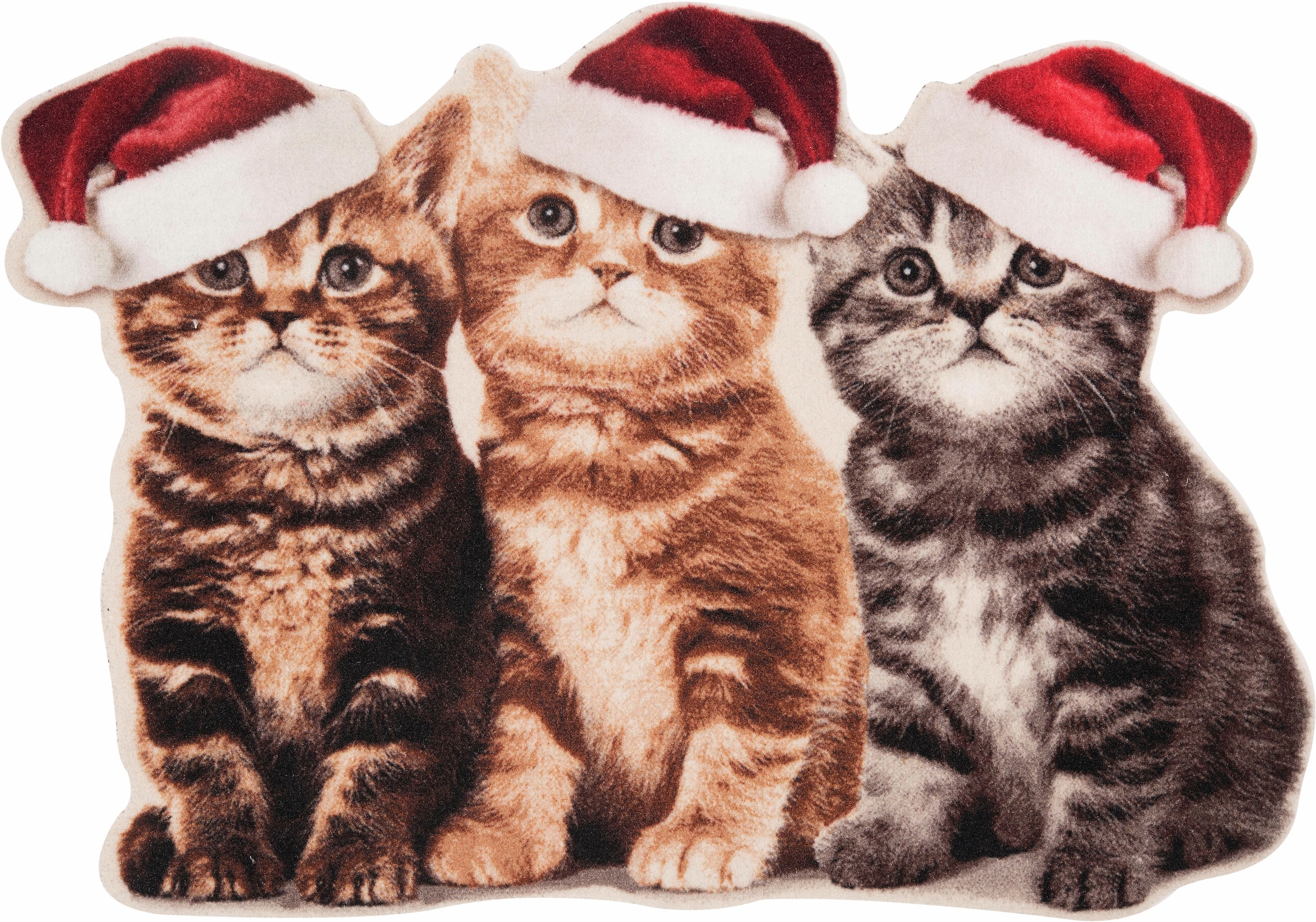 HANSE Home Fußmatte »Weihnachtskatzen«, rechteckig, Motiv Katzen,  Pflegeleicht, Rutschfest, Weihnachten, Waschbar online kaufen