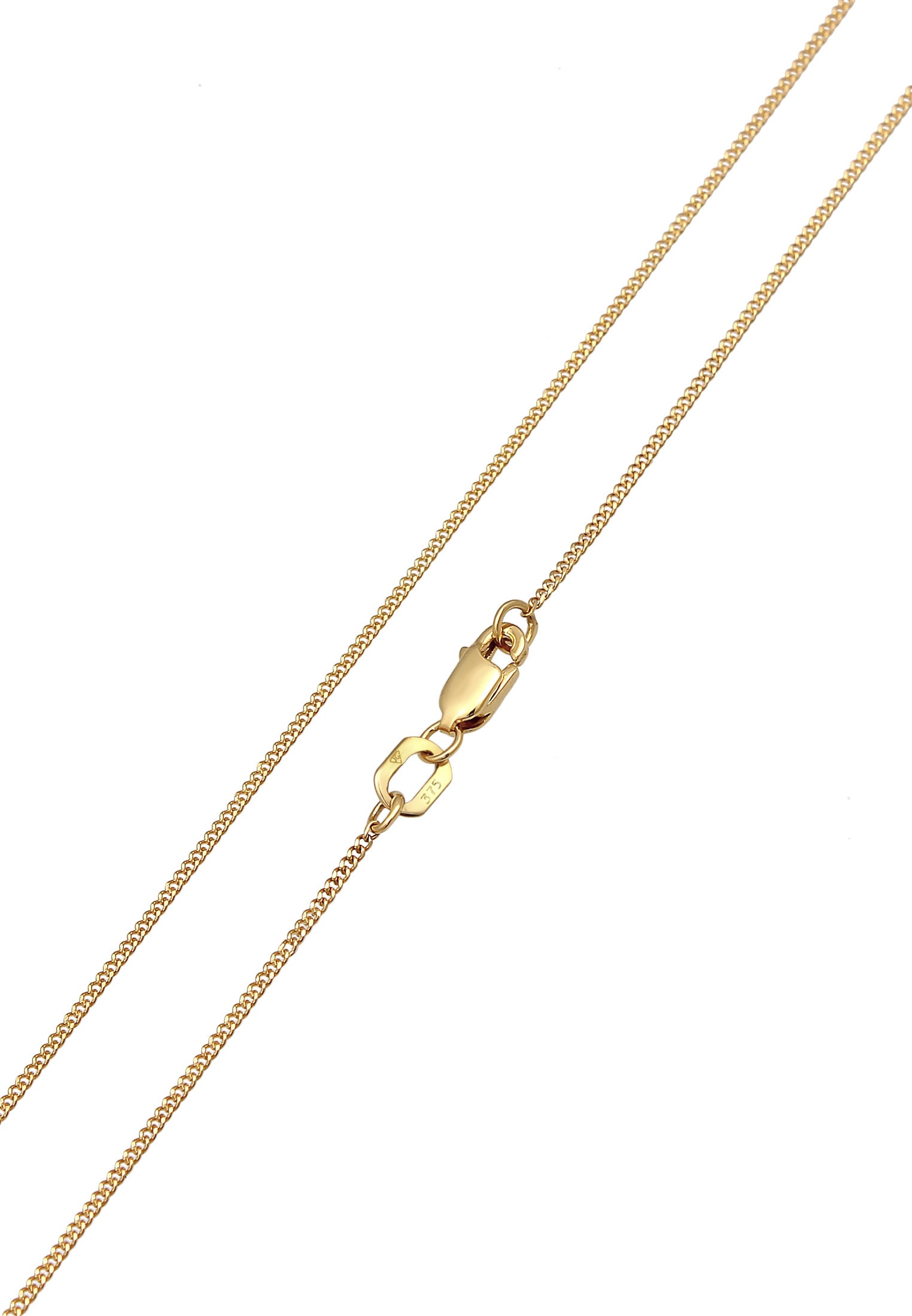 Elli Premium Kette mit Anhänger »Halskette V-Kette Geo Minimal 375 Gelbgold«