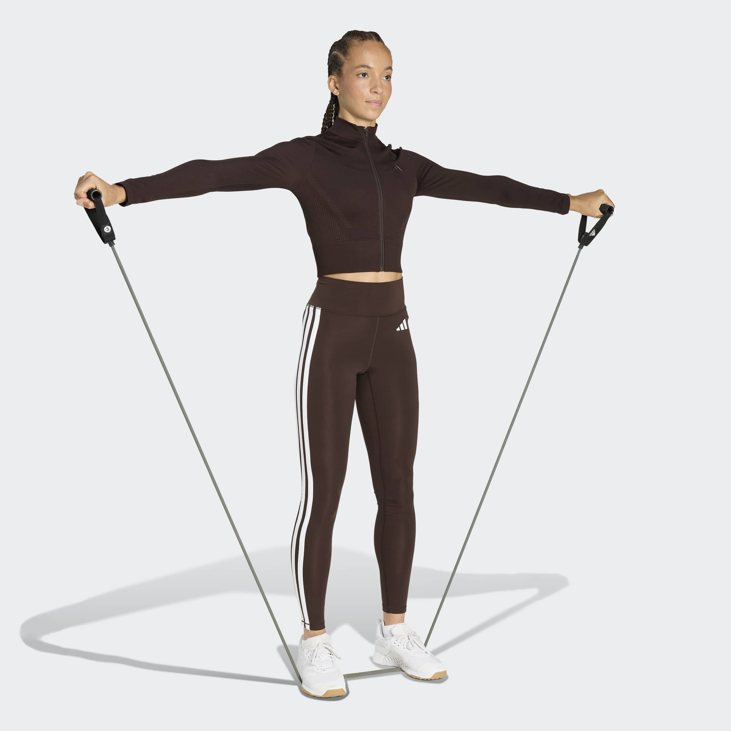 adidas Performance Rollkragenpullover »WORKOUT ESSENTIALS, DURCHGEHENDER REISSVERSCHLUSS, STRICK«