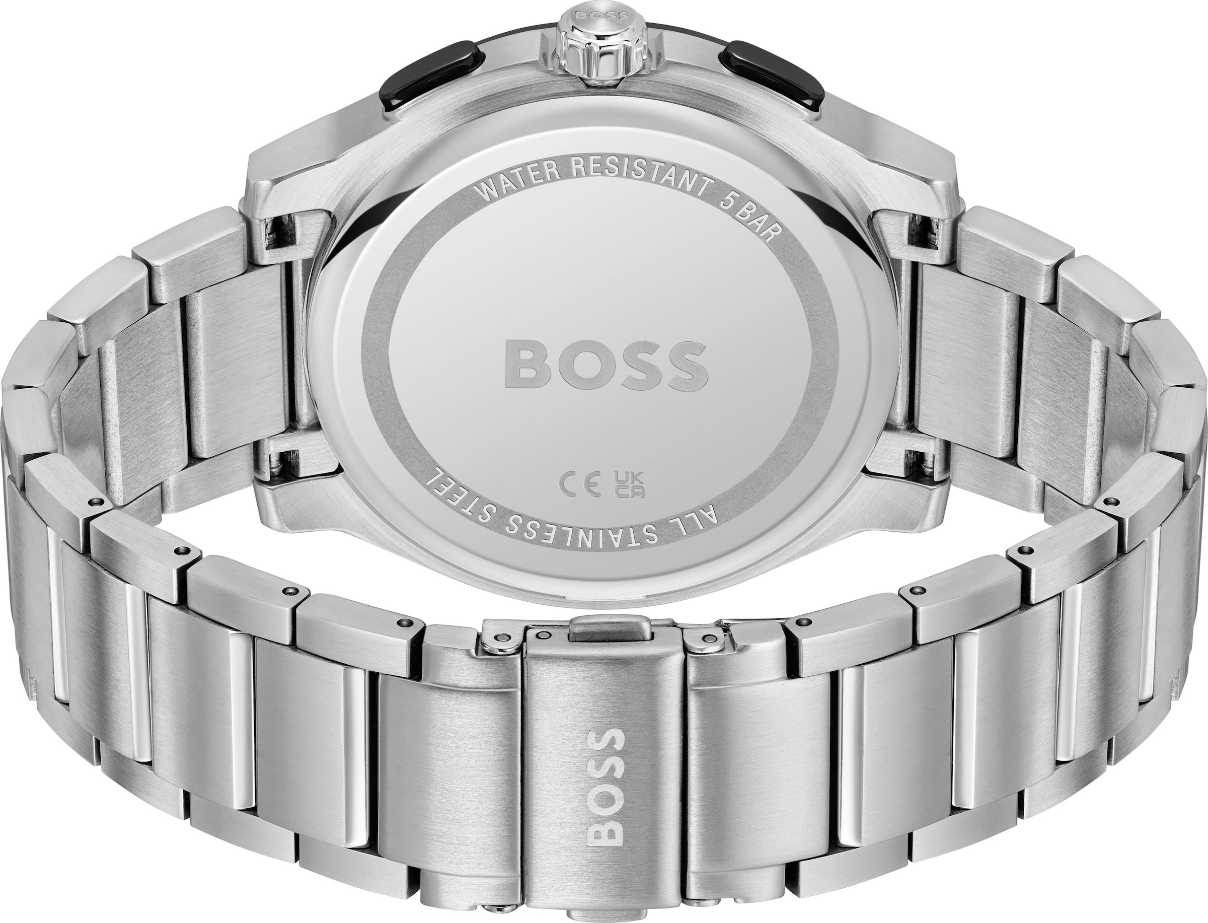 BOSS Chronograph »PEAK 2.0«, Quarzuhr, Armbanduhr, Herrenuhr, Edelstahlarmband, analog, Tag