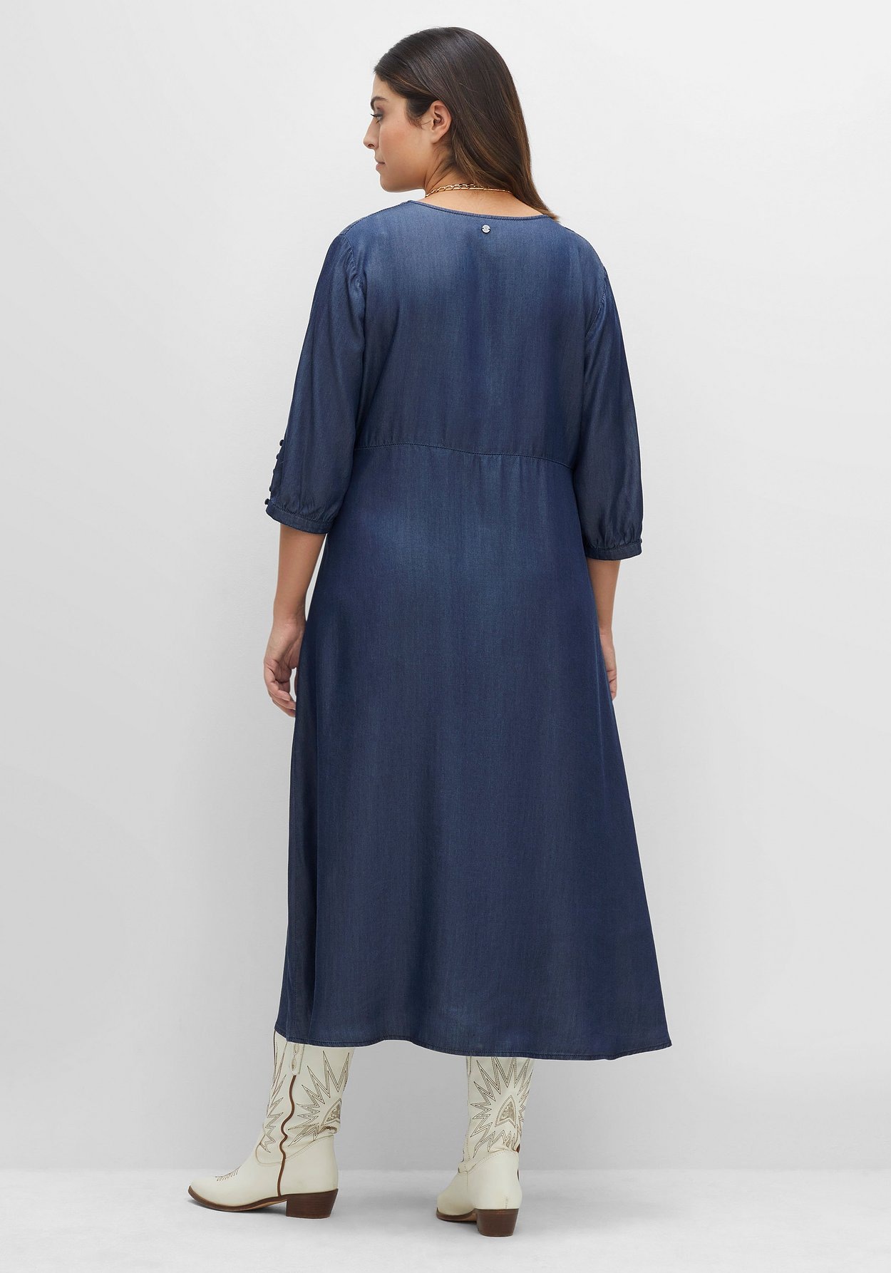 Sheego Jeanskleid »Maxikleid aus angenehmem Lyocell in Denimoptik«